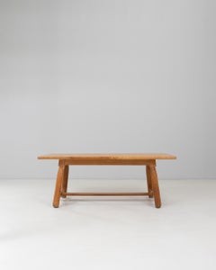20th Century Belgian Oak Trestle Dining Table