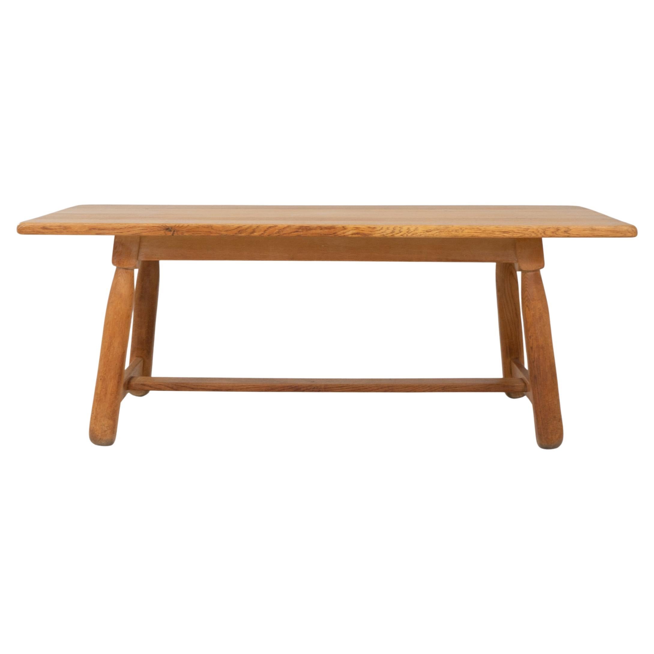 20th Century Belgian Oak Trestle Dining Table