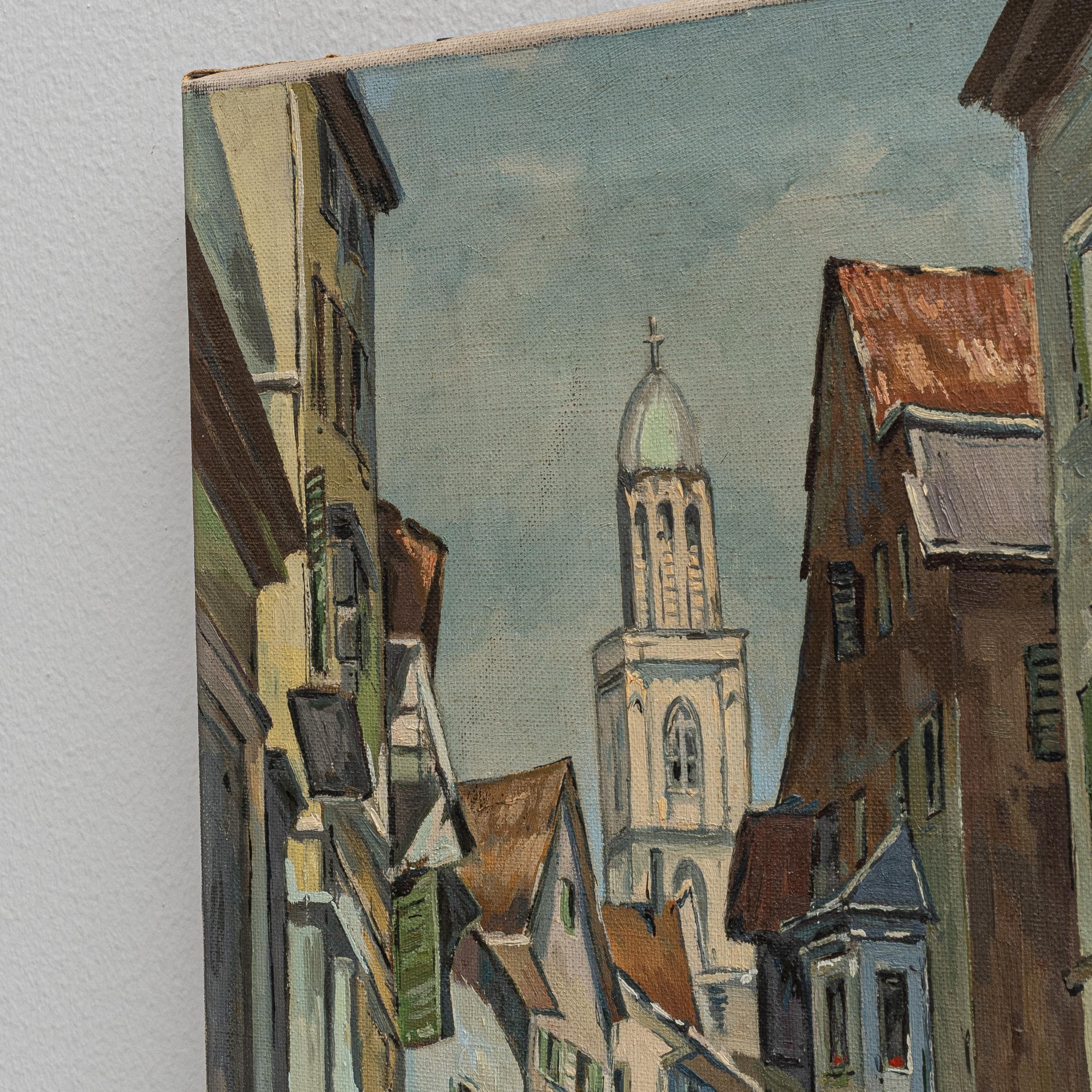 20th Century Belgian Painting In Good Condition In High Point, NC