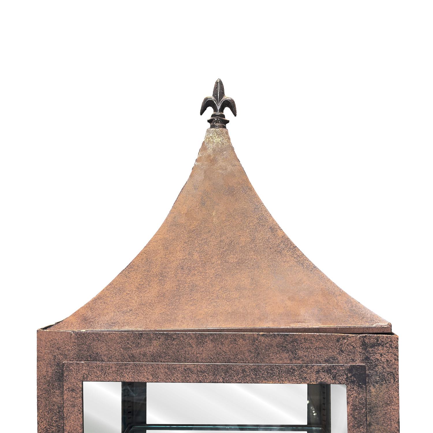 20th Century Belgian Pair of Metal Glass Cabinets - Vintage Display Vitrines In Good Condition For Sale In West Palm Beach, FL