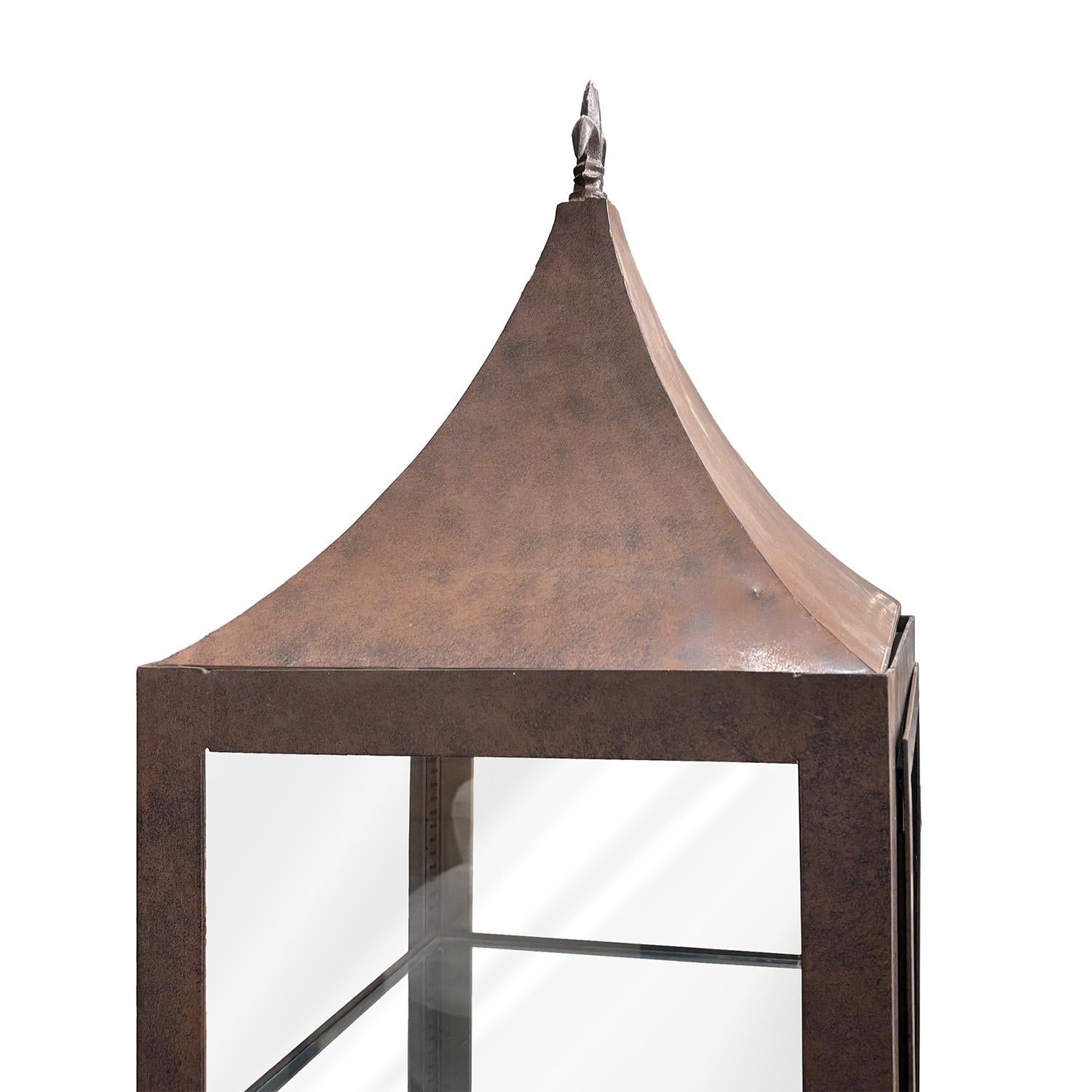 20th Century Belgian Pair of Metal Glass Cabinets - Vintage Display Vitrines For Sale 1