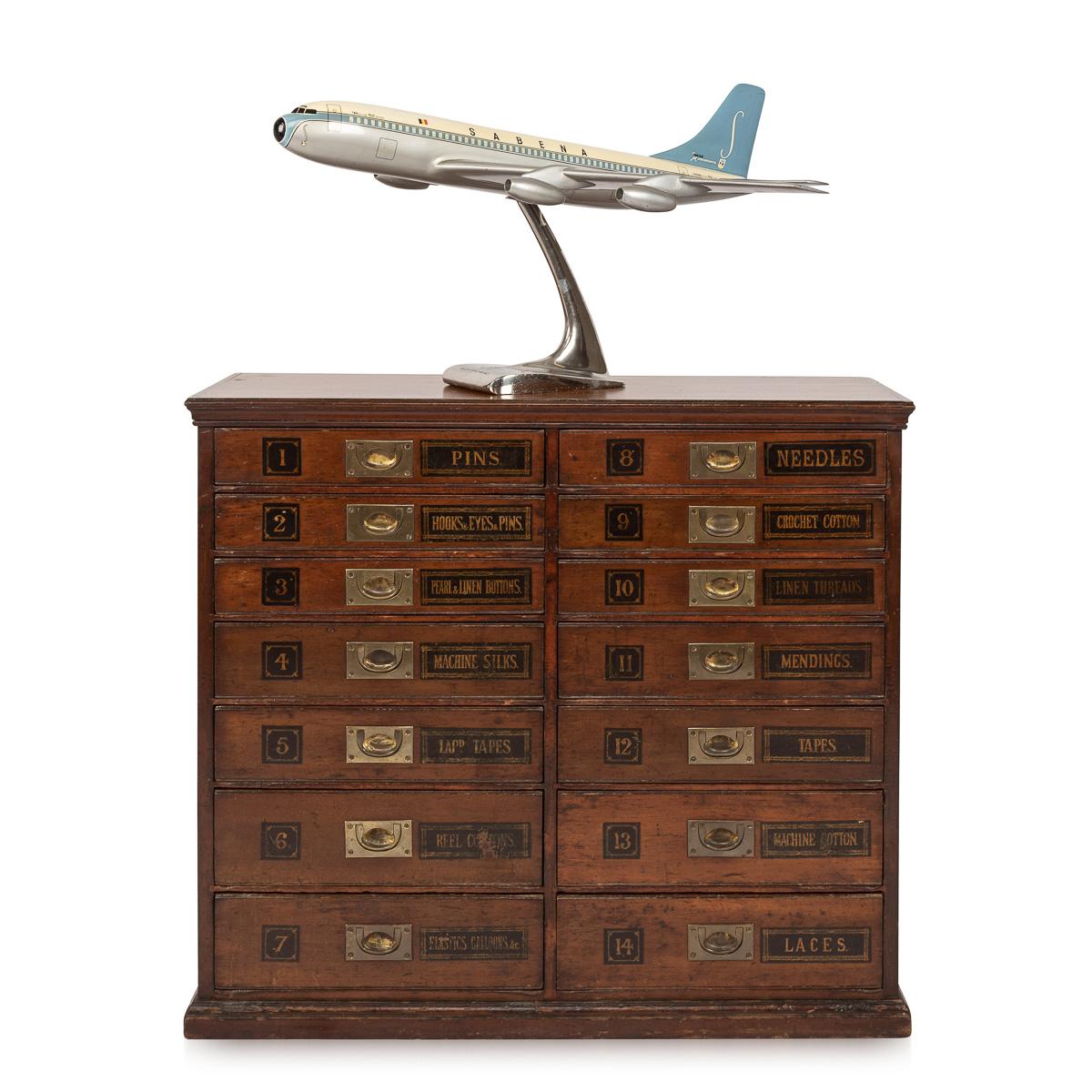20th Century Belgian Sabena Airline Aluminium Airplane Model In Good Condition In Royal Tunbridge Wells, Kent
