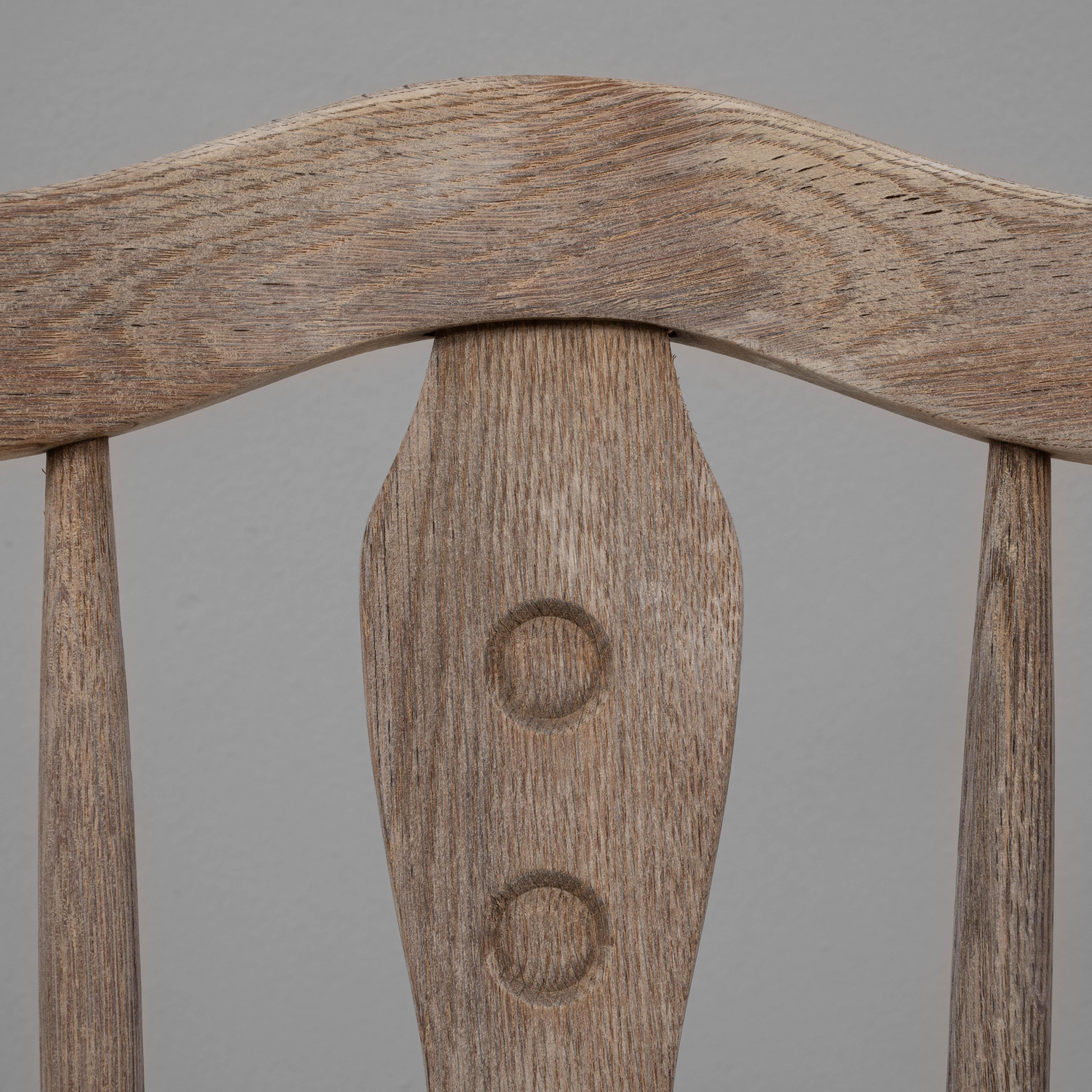 Set di 4 sedie da pranzo in Oak del XX secolo in Belgio in vendita 4