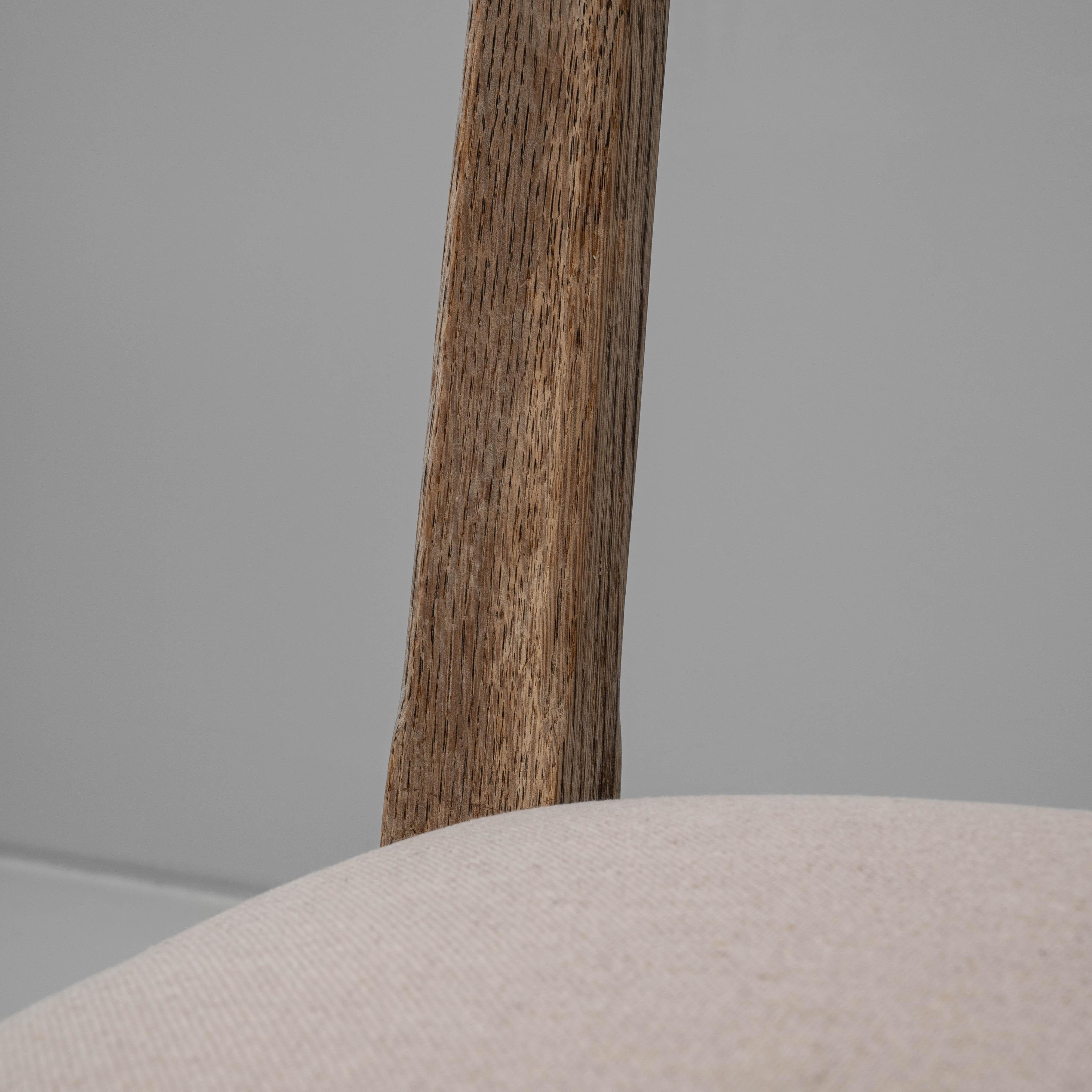 20th Century Belgian Set Of Eight Brutalist Upholstered Dining Chairs For Sale 4