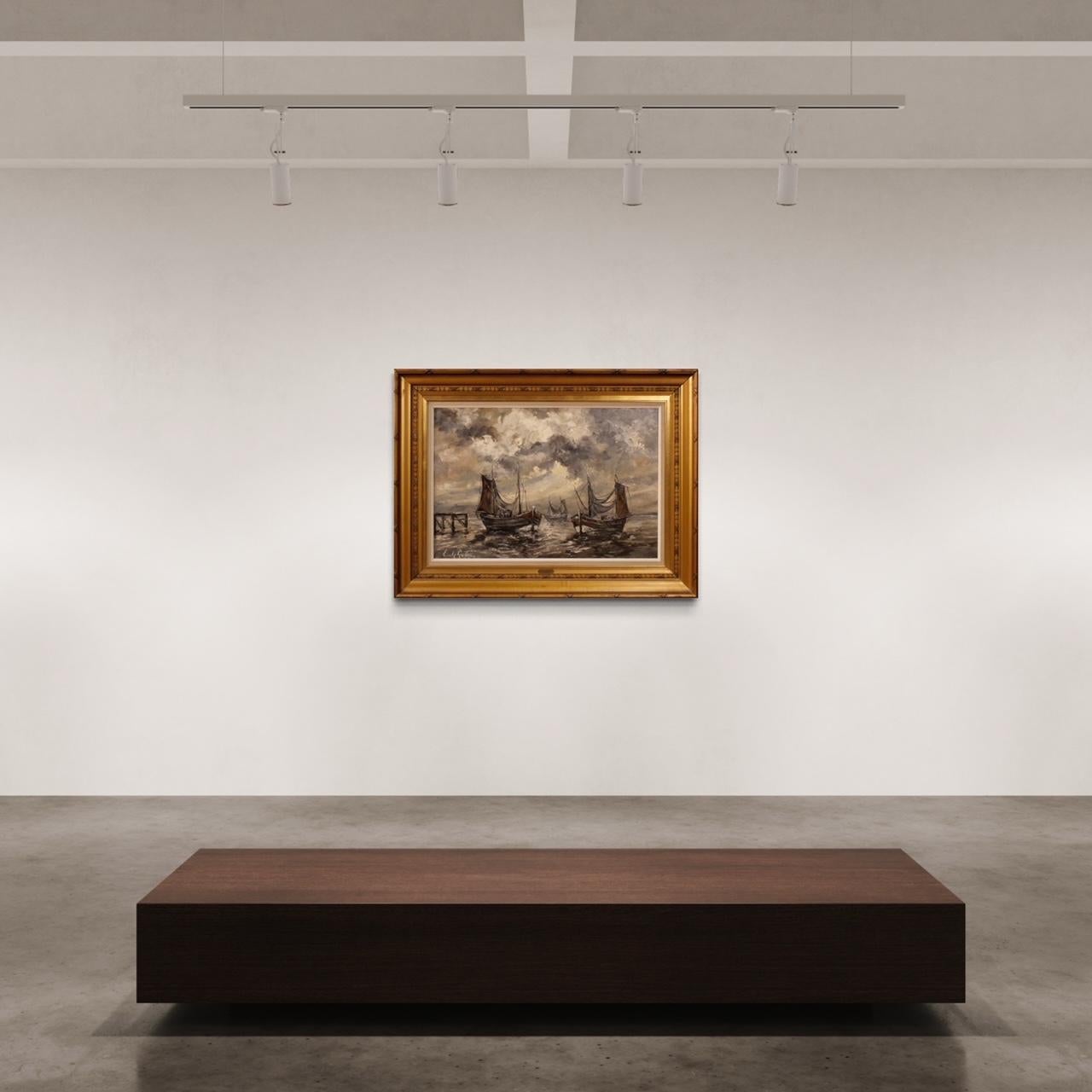 Huile sur toile impressionniste belge du 20ème siècle, 1960 Bon état à Vicoforte, Piedmont