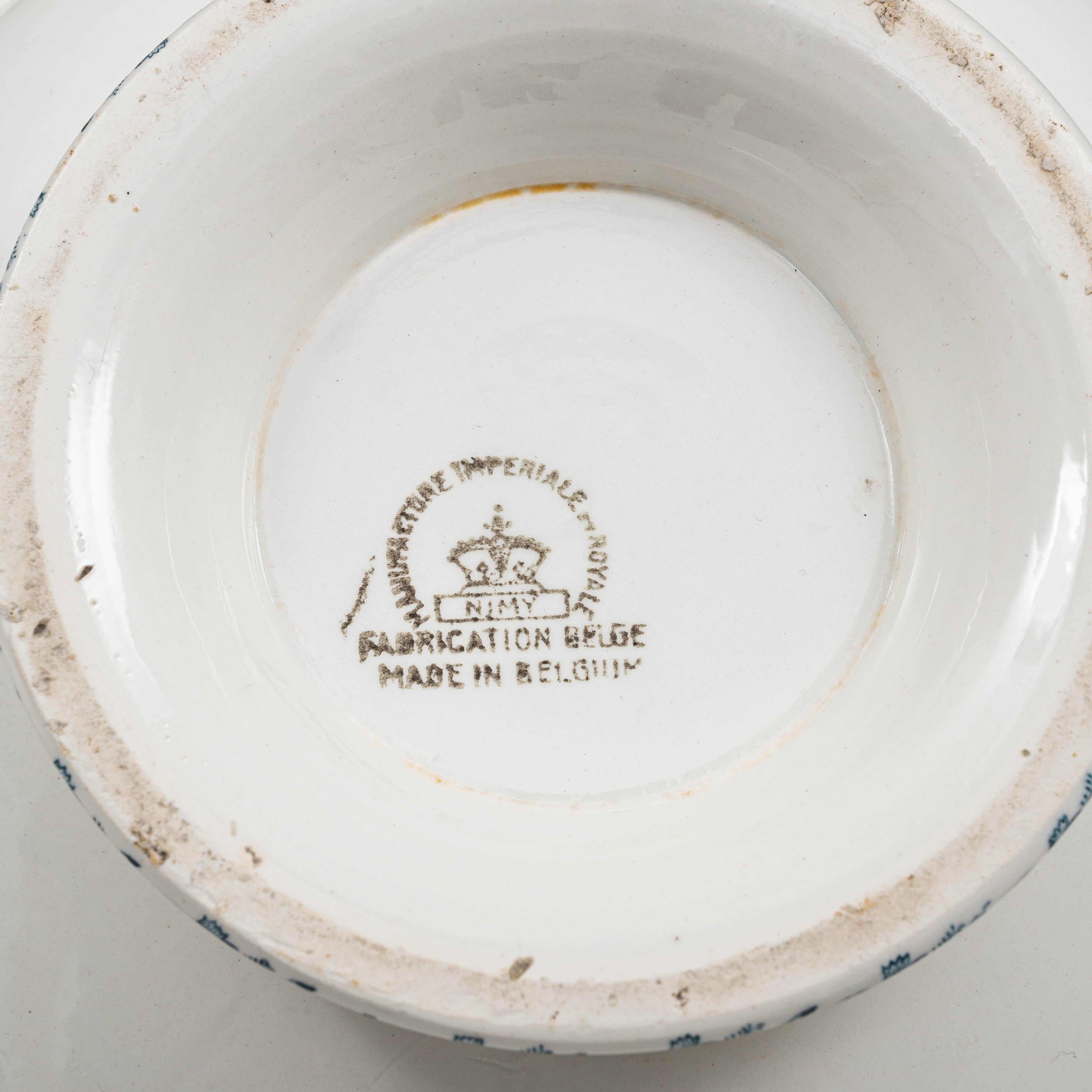 Soupière en porcelaine avec couvercle, édition spéciale belge du 20e siècle en vente 6