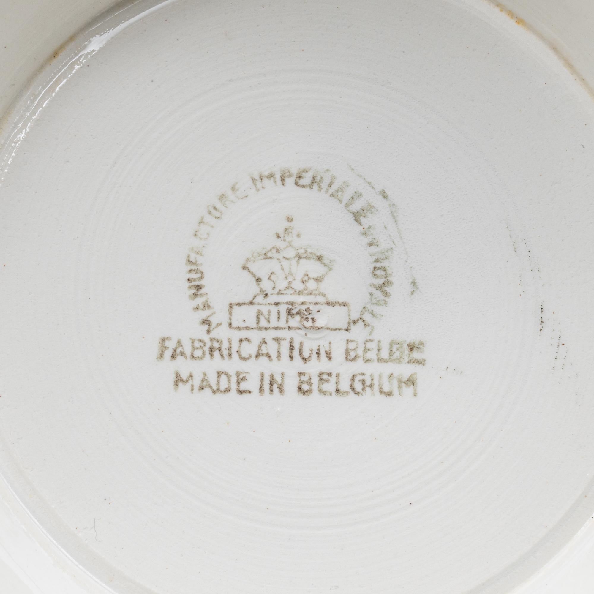Soupière en porcelaine avec couvercle, édition spéciale belge du 20e siècle en vente 6