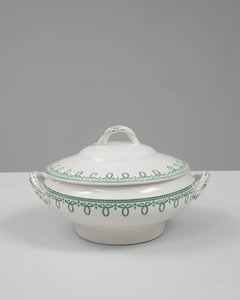 20th Century Belgian Special Edition Porcelain Tureen With Lid