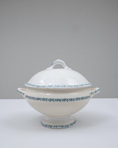 20th Century Belgian Special Edition Porcelain Tureen With Lid