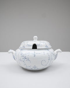 20th Century Belgian Special Edition Porcelain Tureen With Lid