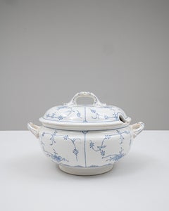 20th Century Belgian Special Edition Porcelain Tureen With Lid