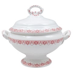 20th Century Belgian Special Edition Porcelain Tureen With Lid