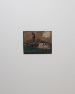20th Century Belgian Still Life Books Painting
