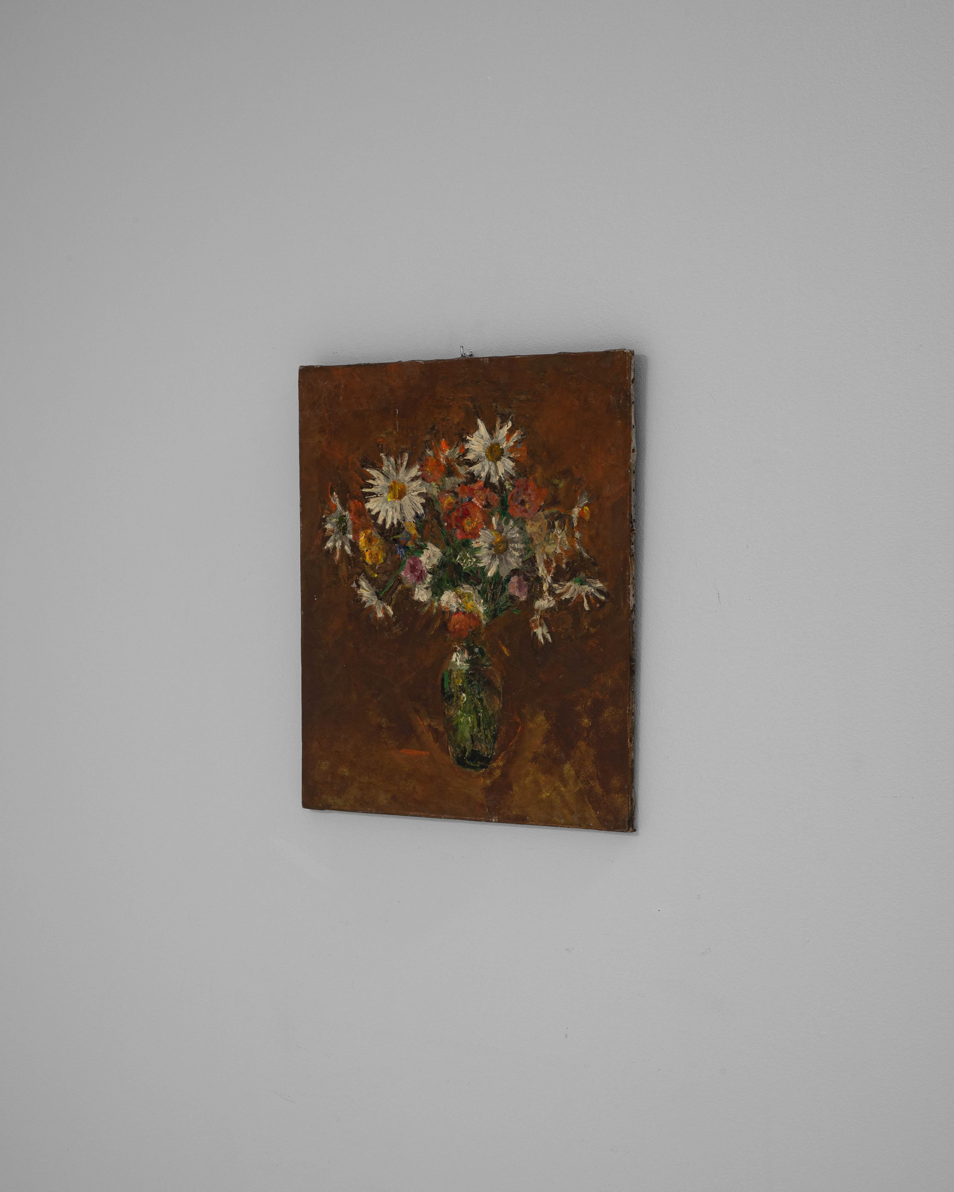 20th Century Belgian Still Life Flower Bouquet Painting In condizioni buone in vendita a High Point, NC