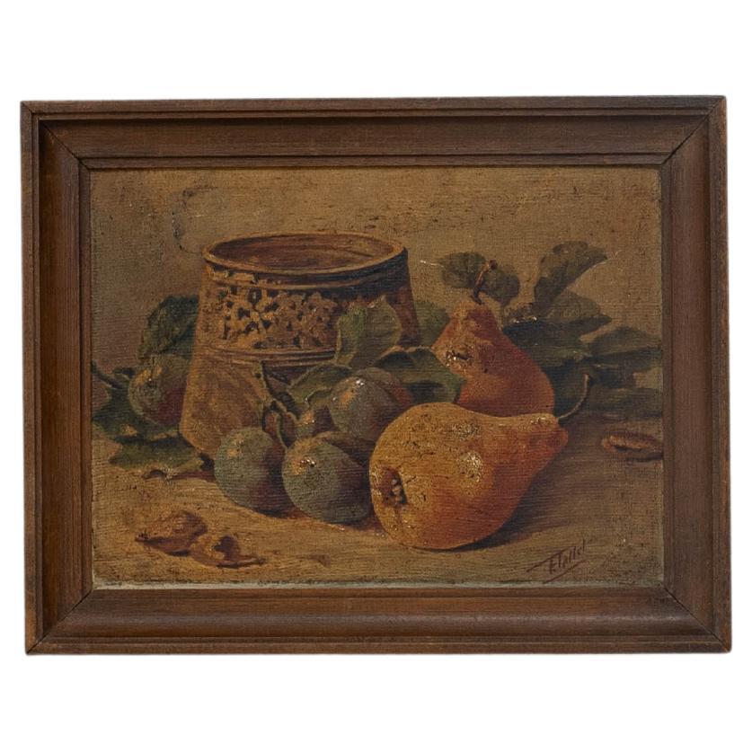 Belgisches Stilleben aus dem 20. Jahrhundert mit Holzrahmen