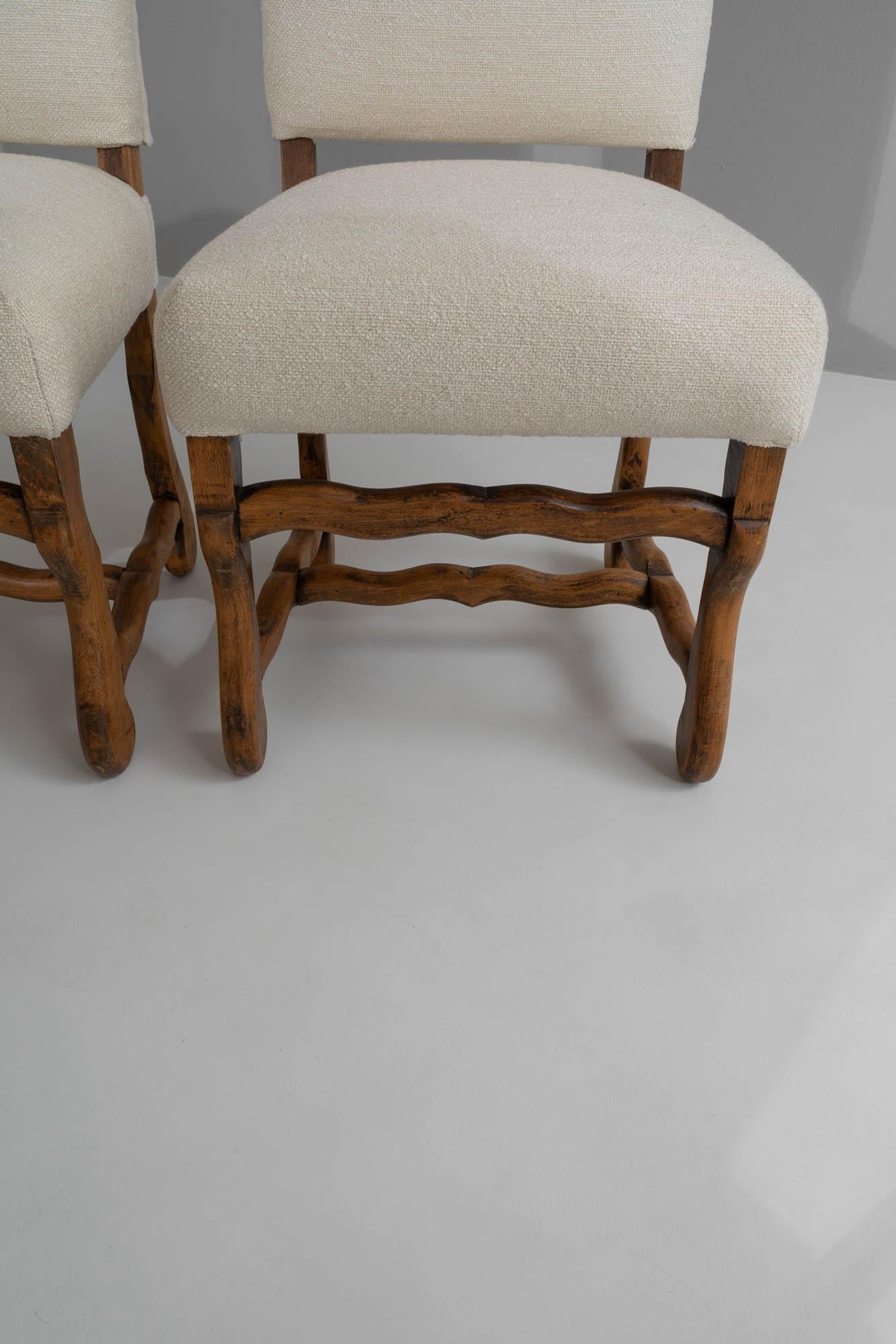 20th Century Belgian Upholstered Dining Chairs, Set of 6 13