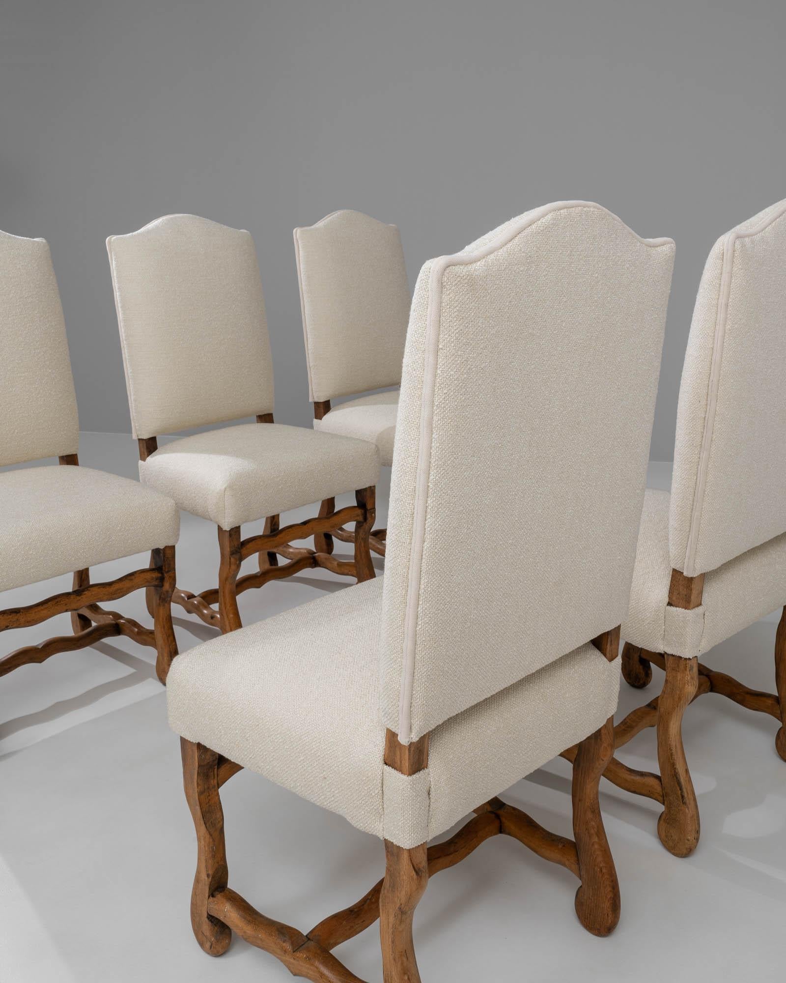 20th Century Belgian Upholstered Dining Chairs, Set of 6 For Sale 15