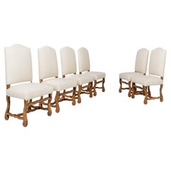 20th Century Belgian Upholstered Dining Chairs, Set of 6