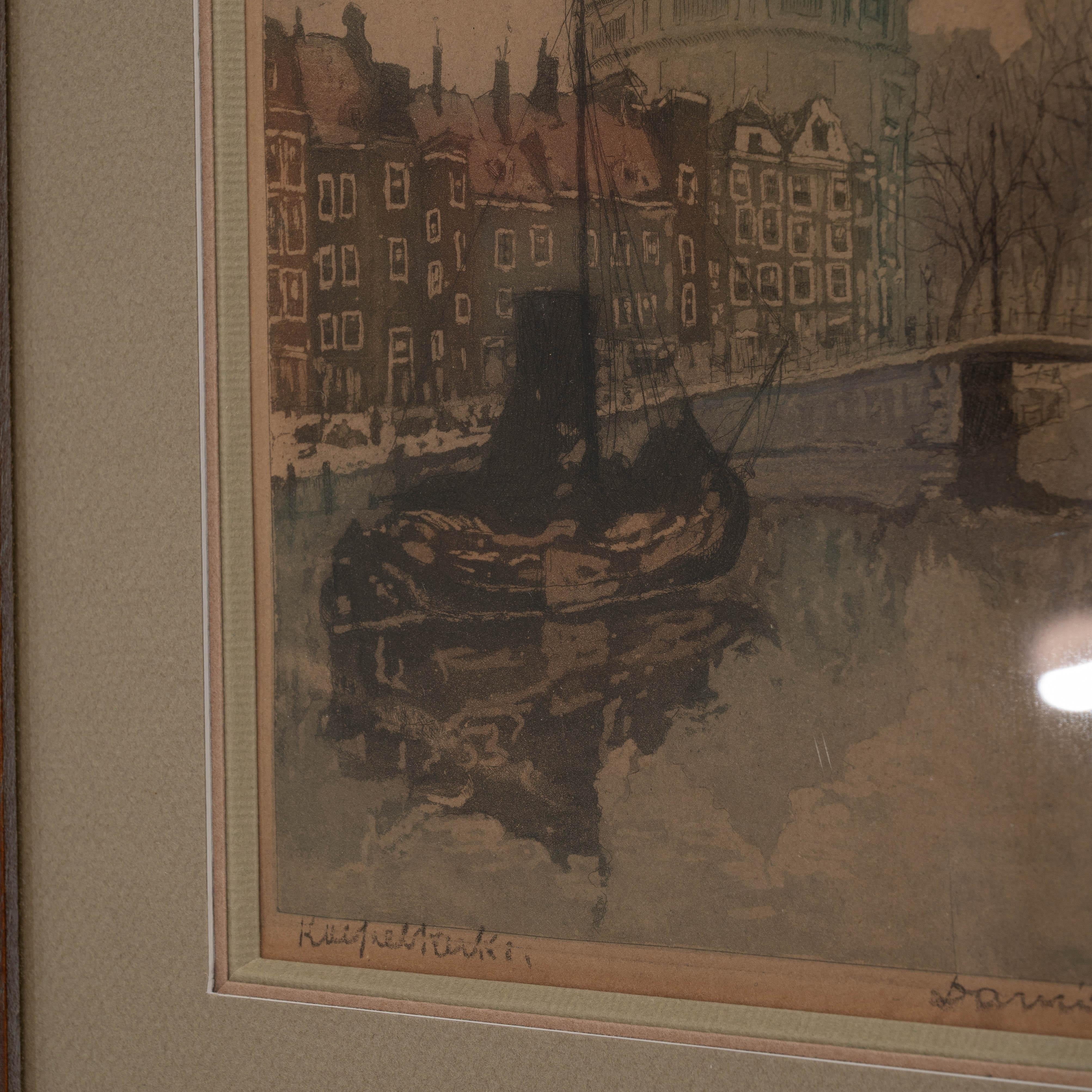 Art mural belge du 20e siècle avec cadre en bois en vente 2