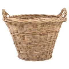 Antique 20th Century Belgian Wicker Basket