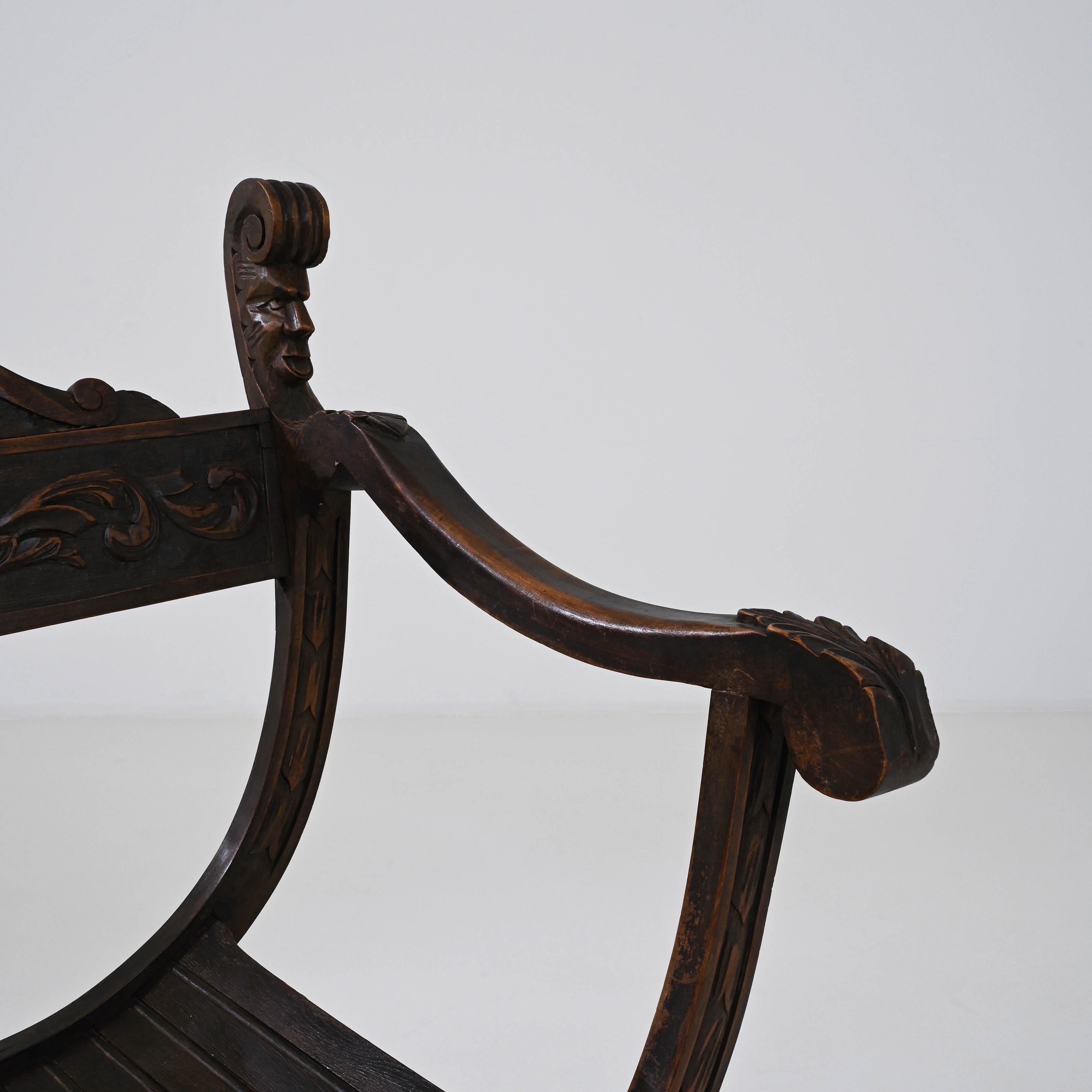  20th Century Belgian Wooden Armchair, a Pair For Sale 8