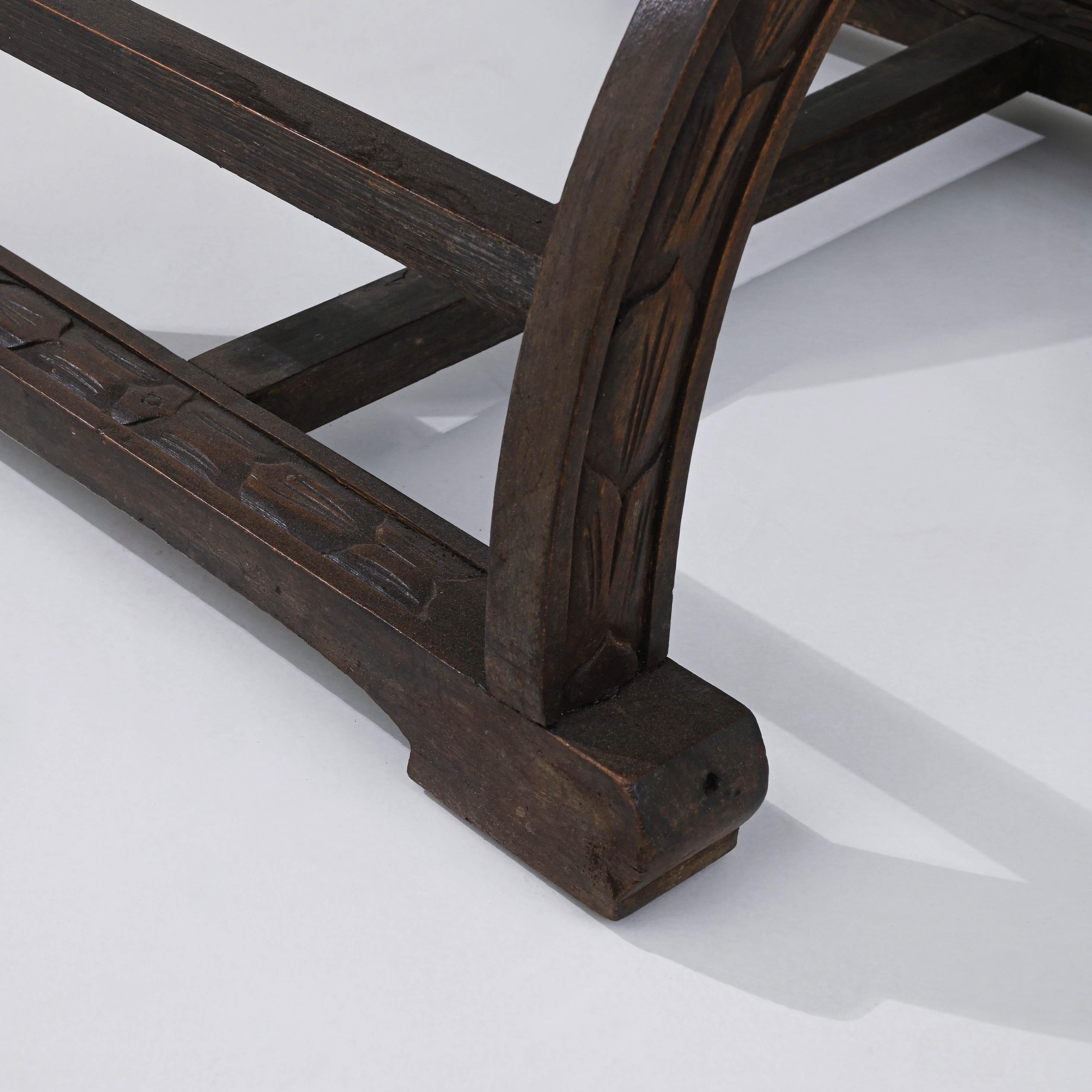  Paire de fauteuils en bois belge du 20e siècle en vente 7