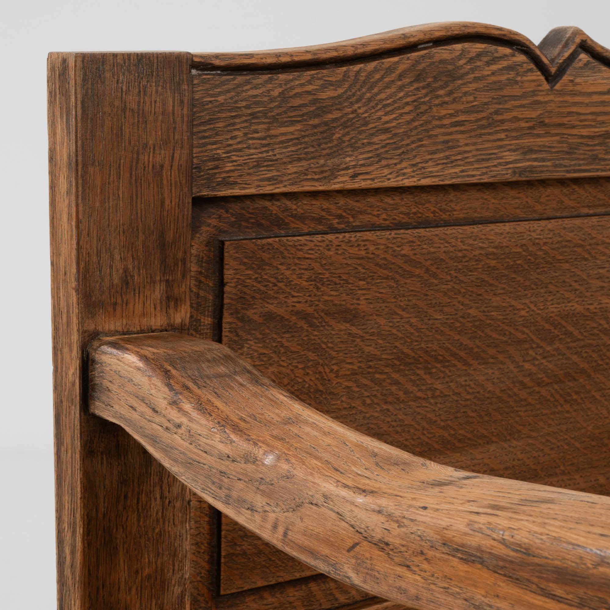 20th Century Belgian Wooden Bench 6