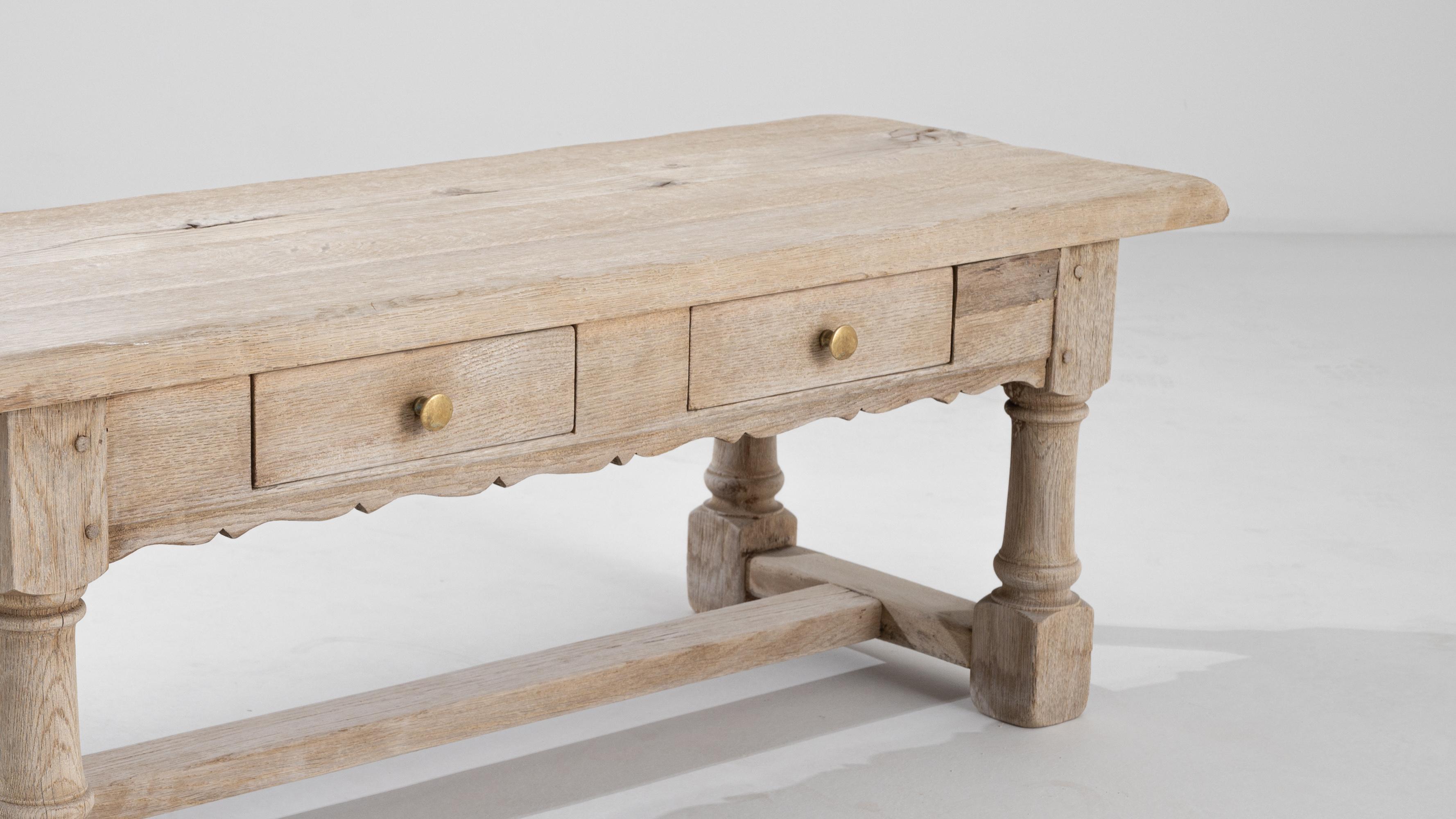 20th Century Belgian Wooden Coffee Table 2