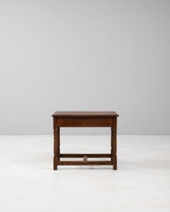 20th Century Belgian Wooden Coffee Table In Original Patina