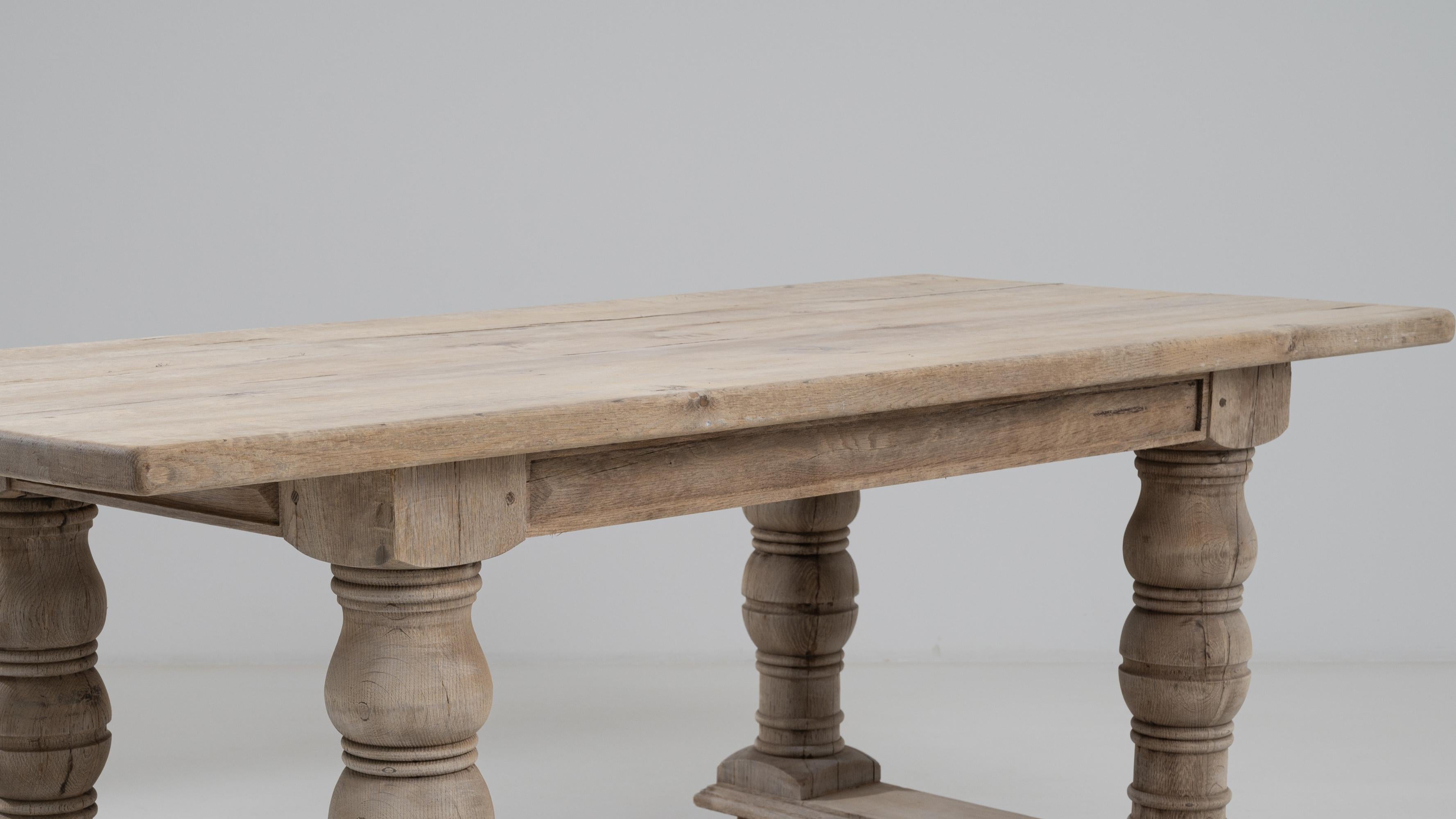 20th Century Belgian Wooden Dining Table  For Sale 1