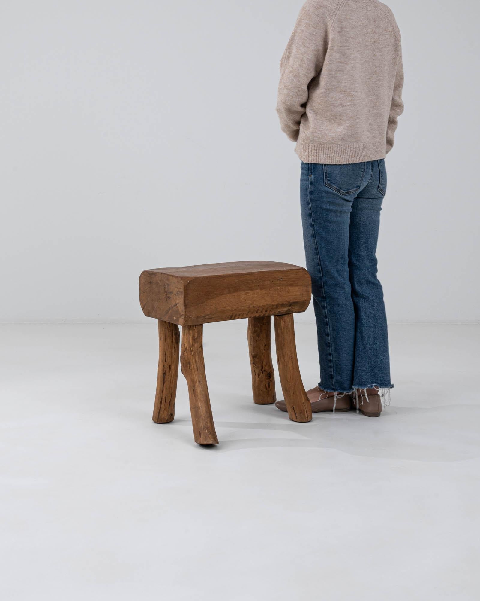 20th Century Belgian Wooden Stool For Sale 1