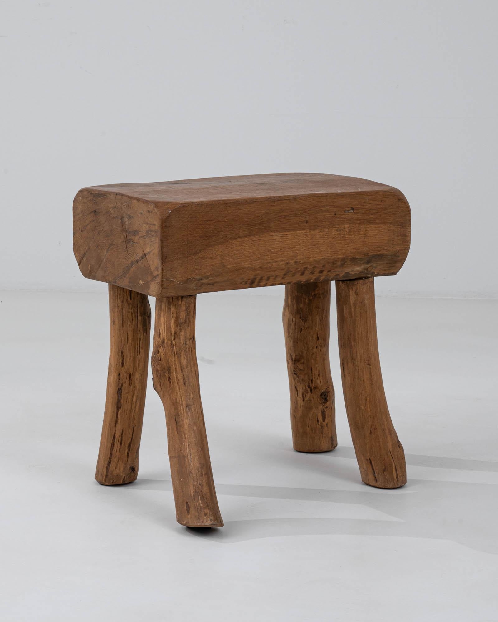 20th Century Belgian Wooden Stool For Sale 2