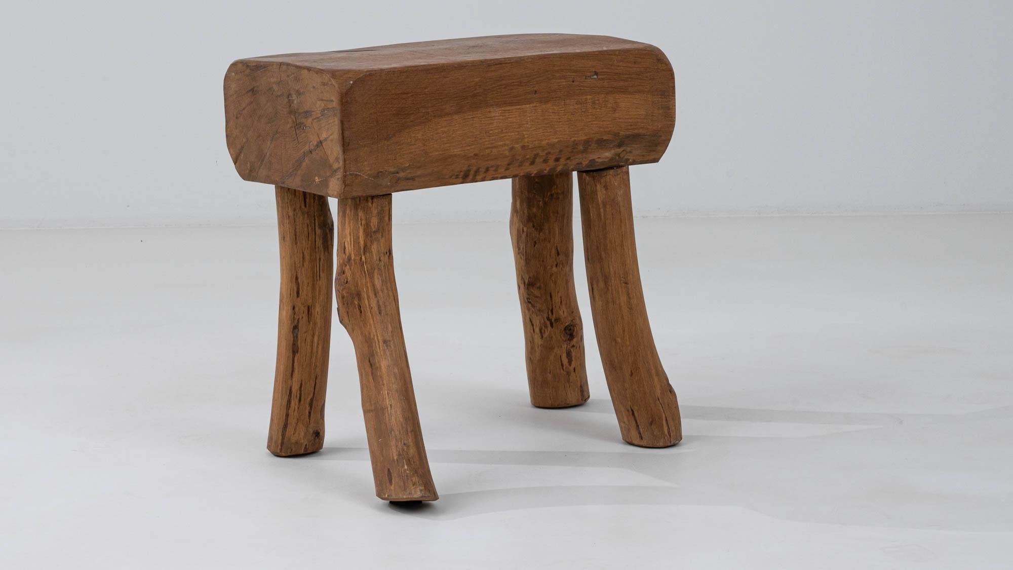 20th Century Belgian Wooden Stool For Sale 3
