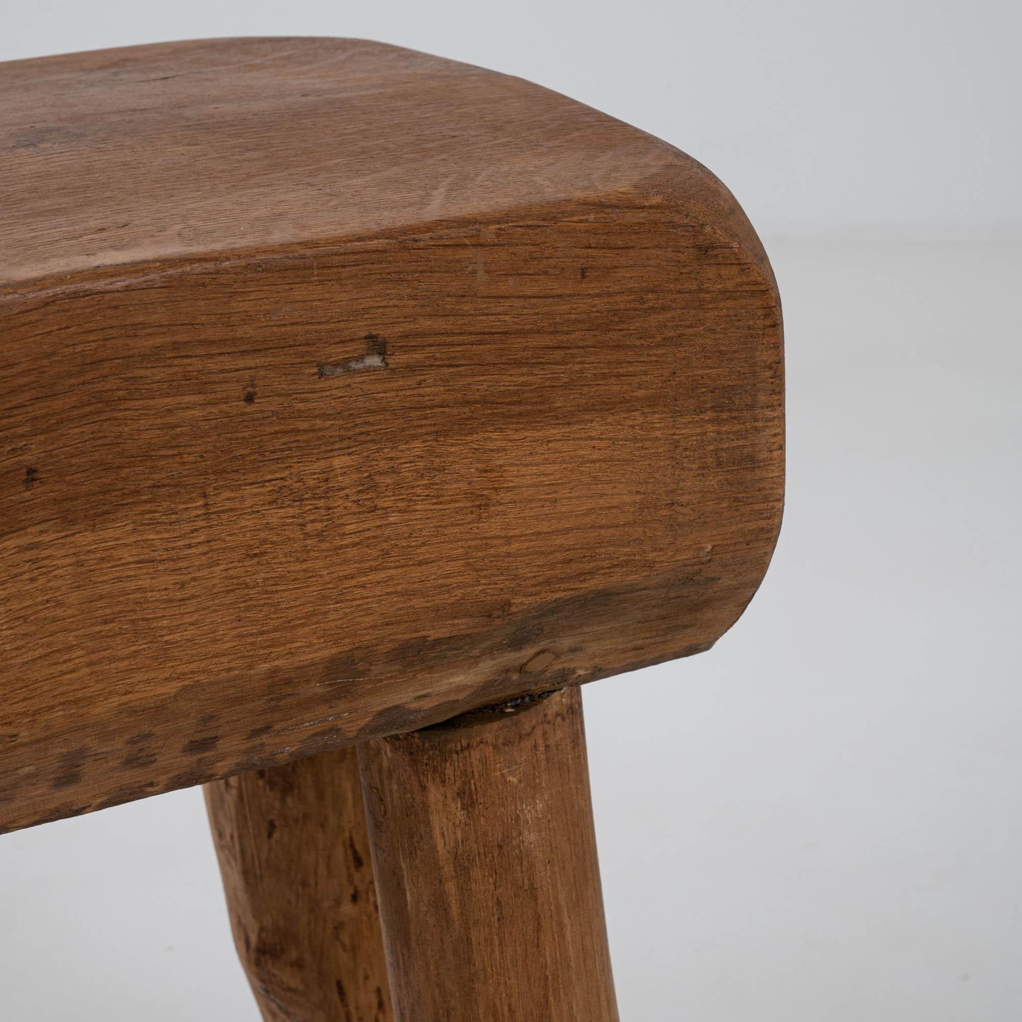 20th Century Belgian Wooden Stool For Sale 4