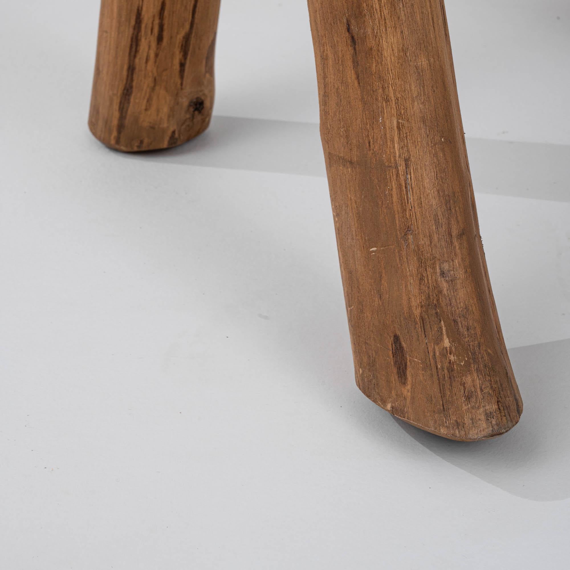 20th Century Belgian Wooden Stool For Sale 5
