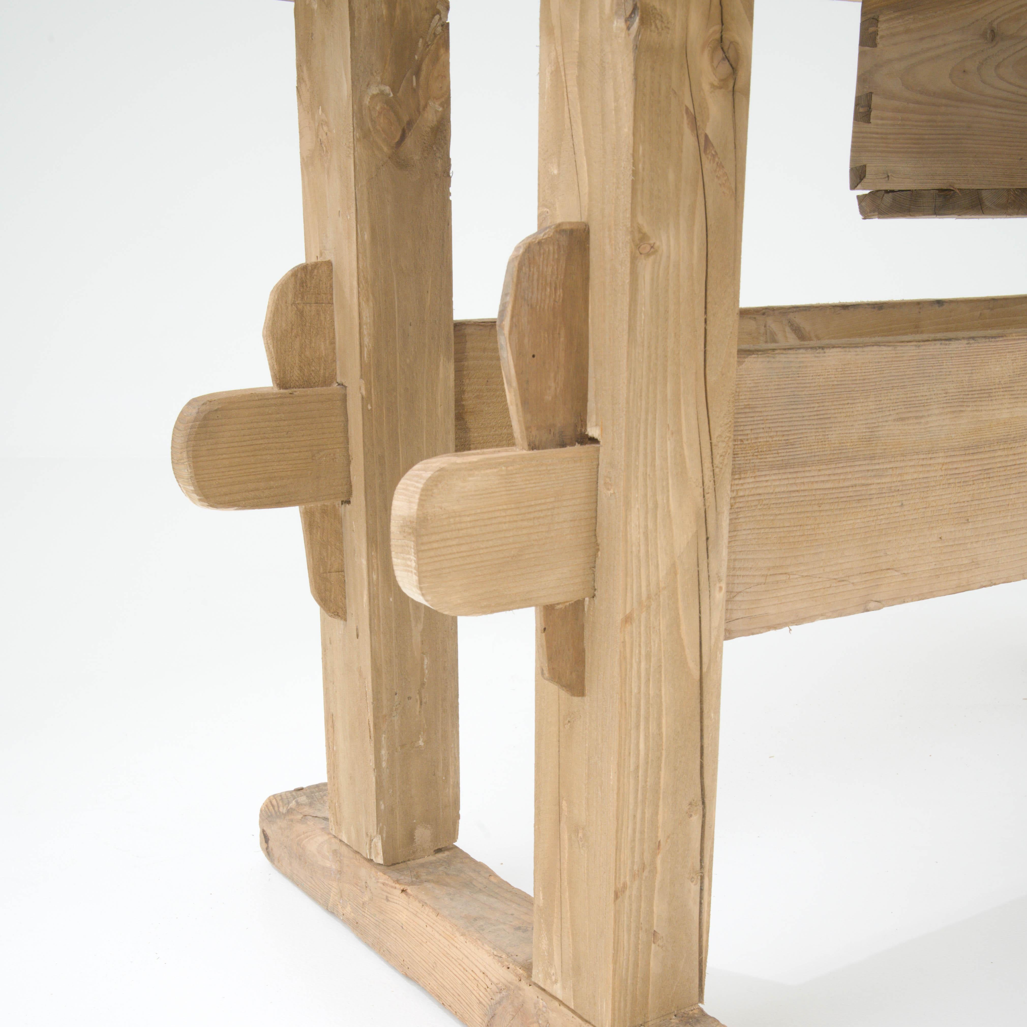 20th Century Belgian Wooden Work Table 9