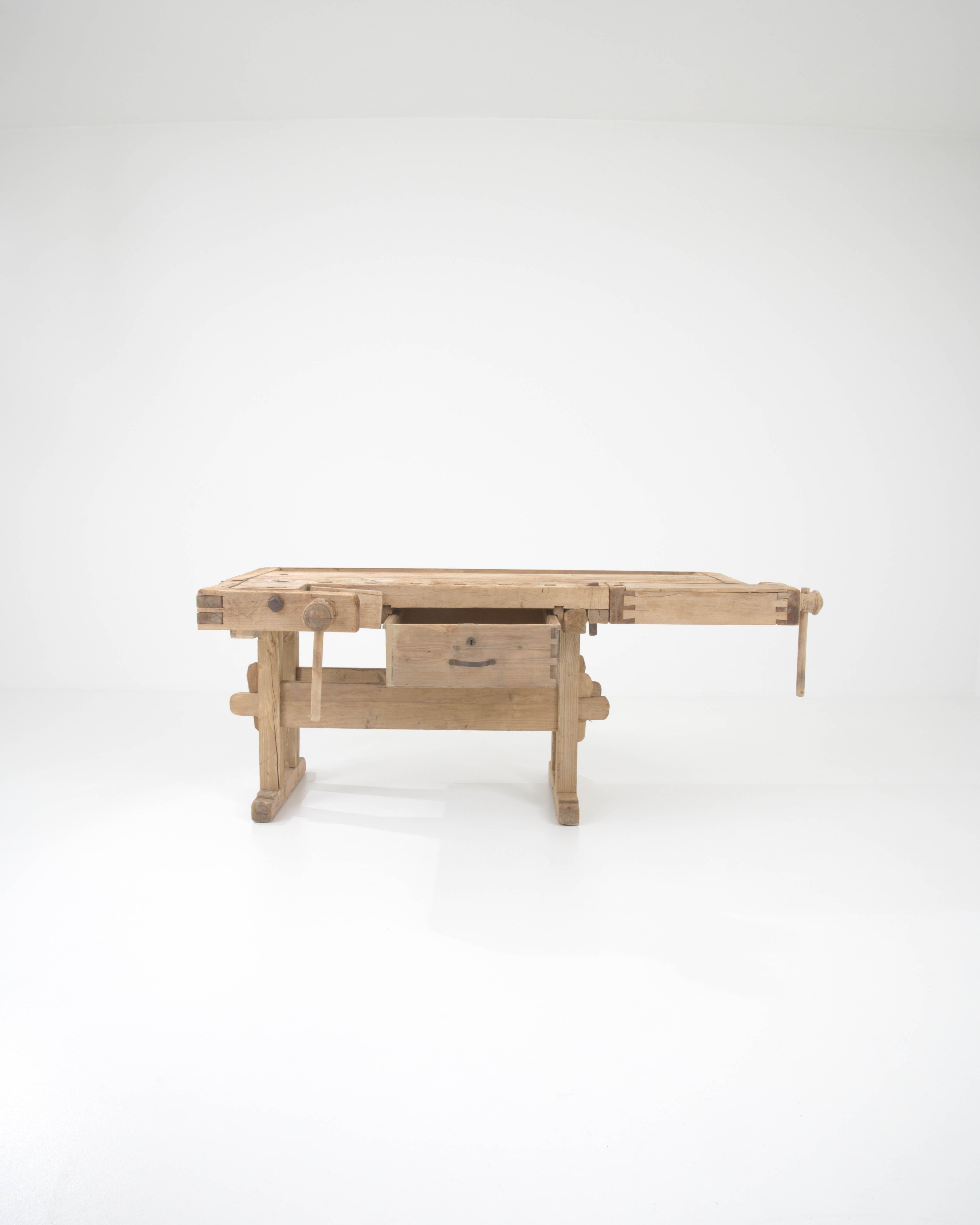 20th Century Belgian Wooden Work Table In Good Condition In High Point, NC
