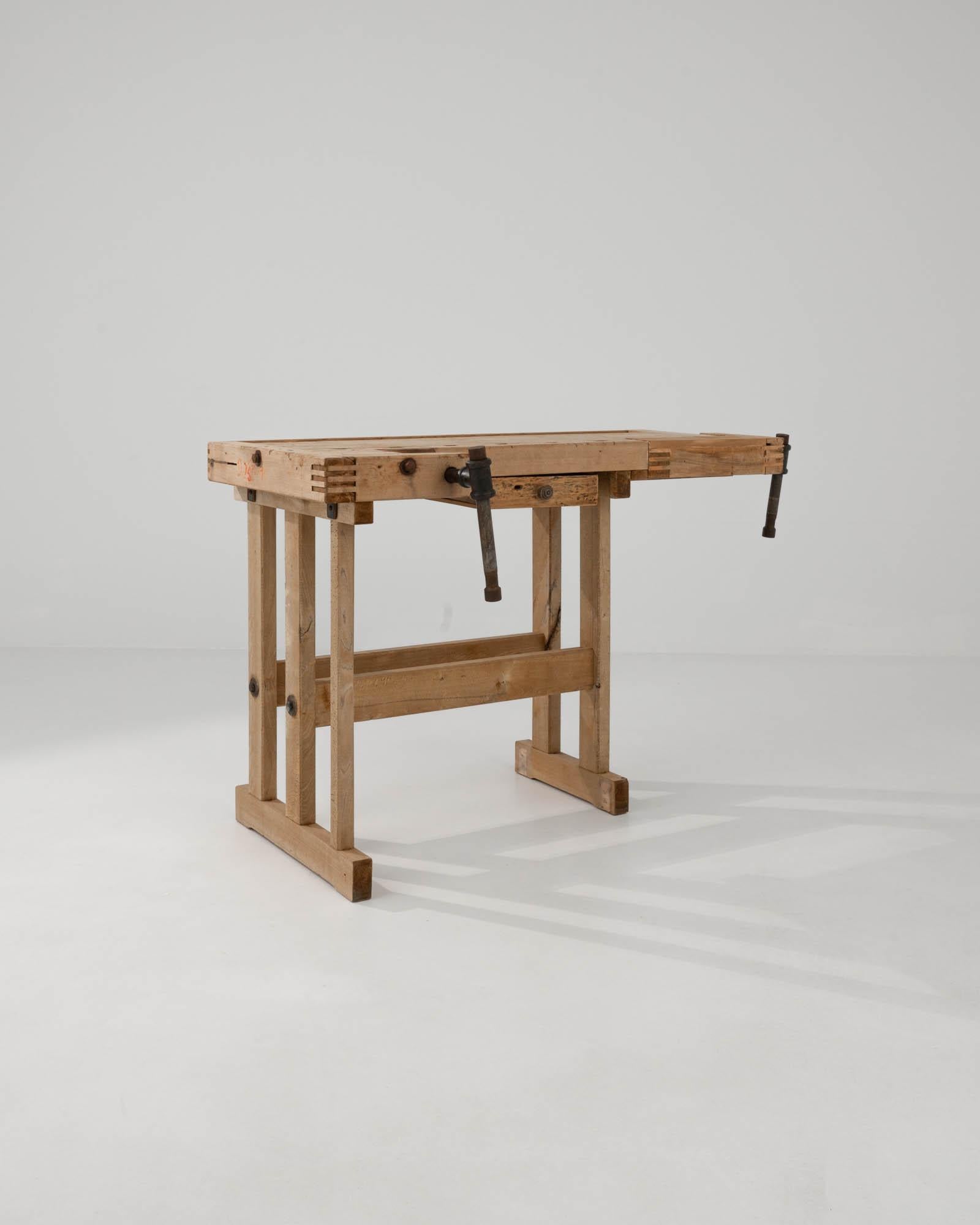 20th Century Belgian Wooden Work Table For Sale 1