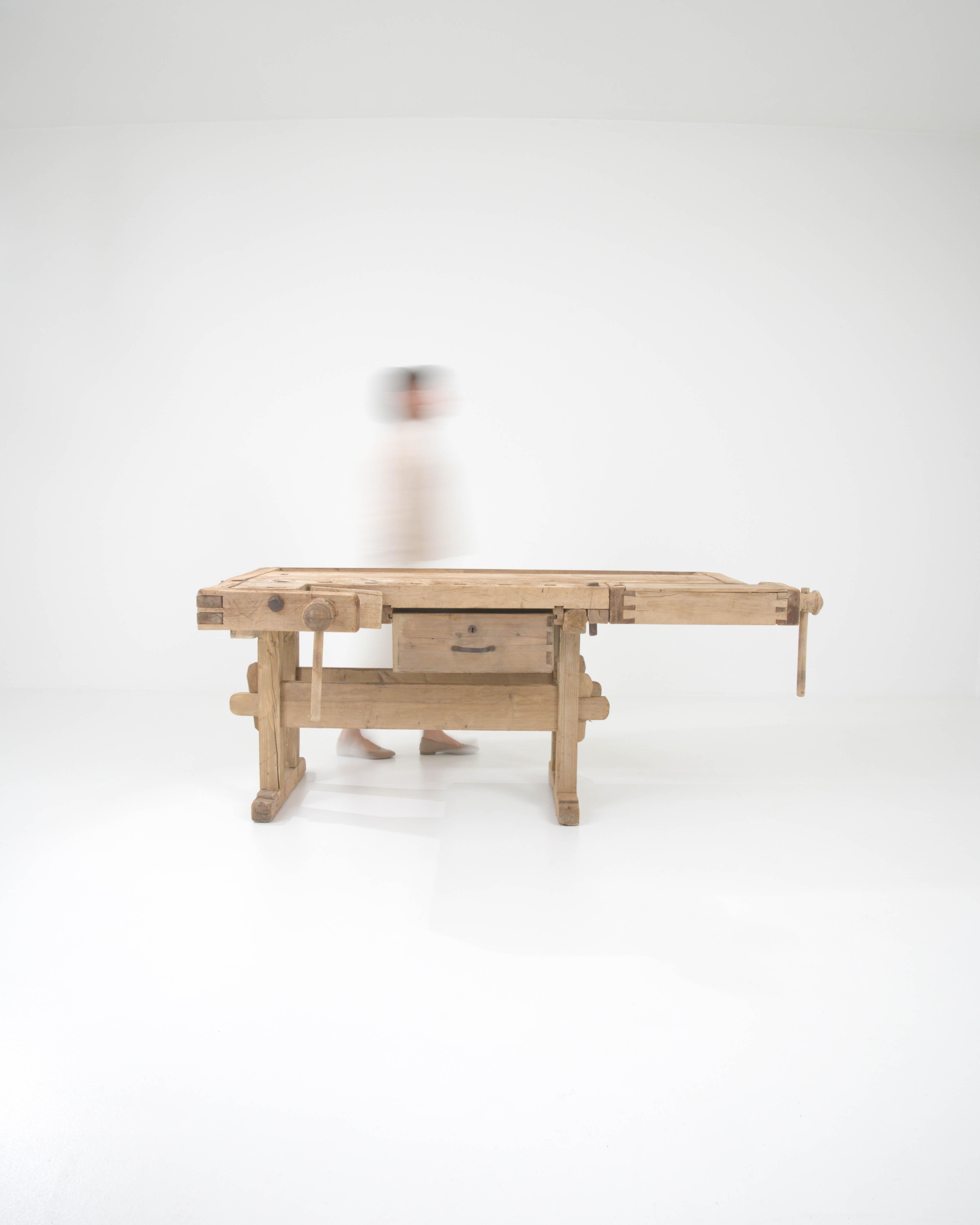20th Century Belgian Wooden Work Table 1