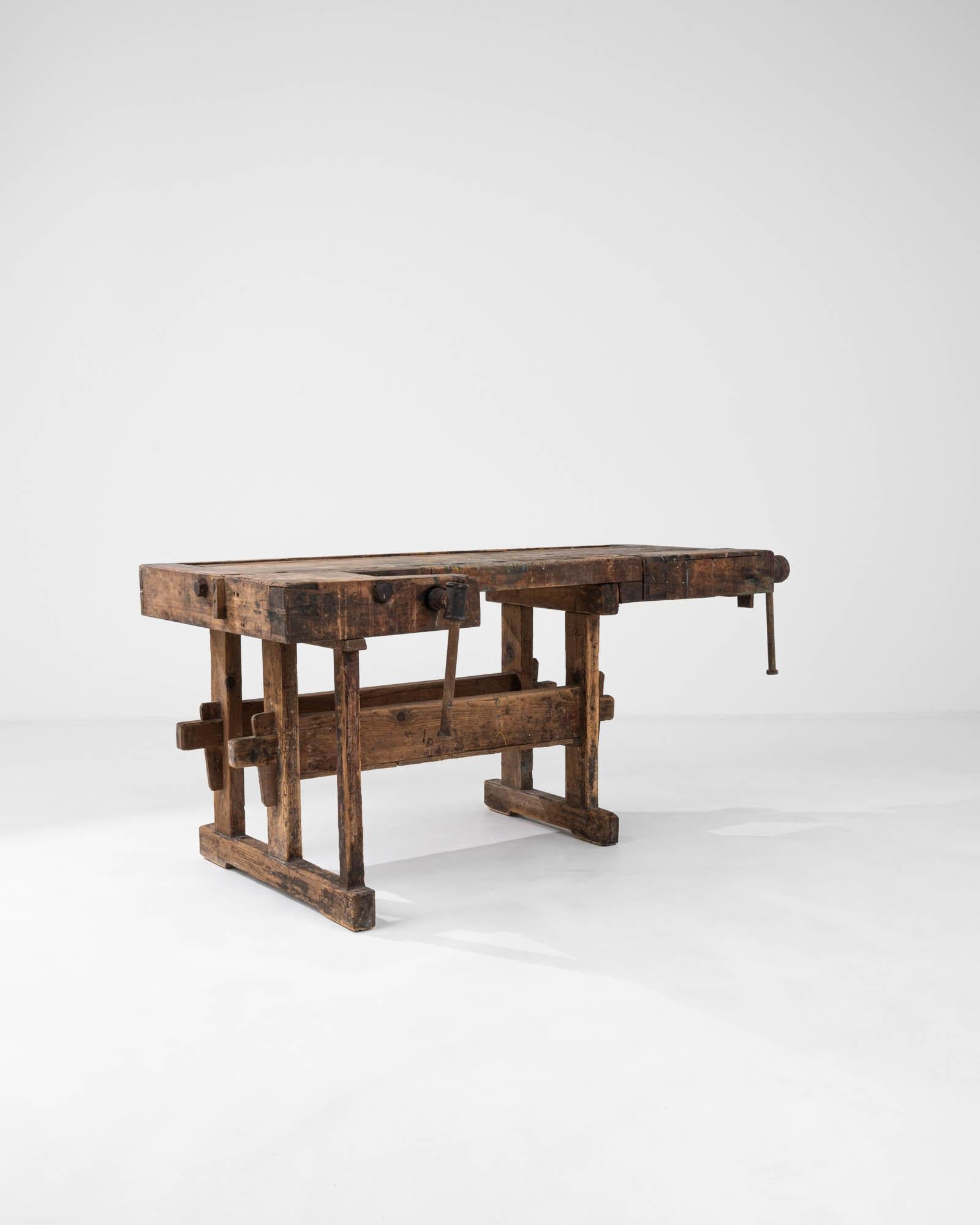 20th Century Belgian Wooden Work Table For Sale 1