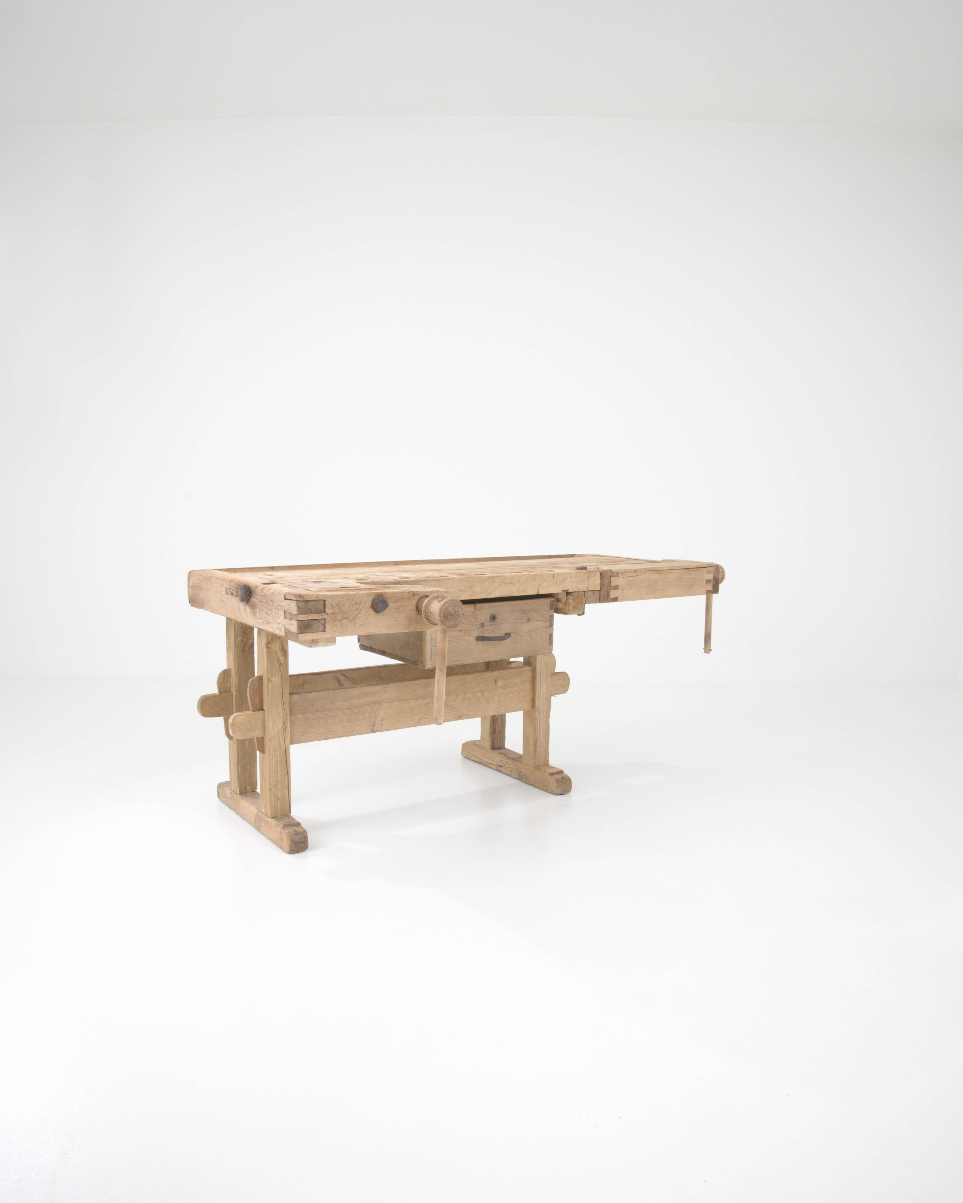 20th Century Belgian Wooden Work Table For Sale 2