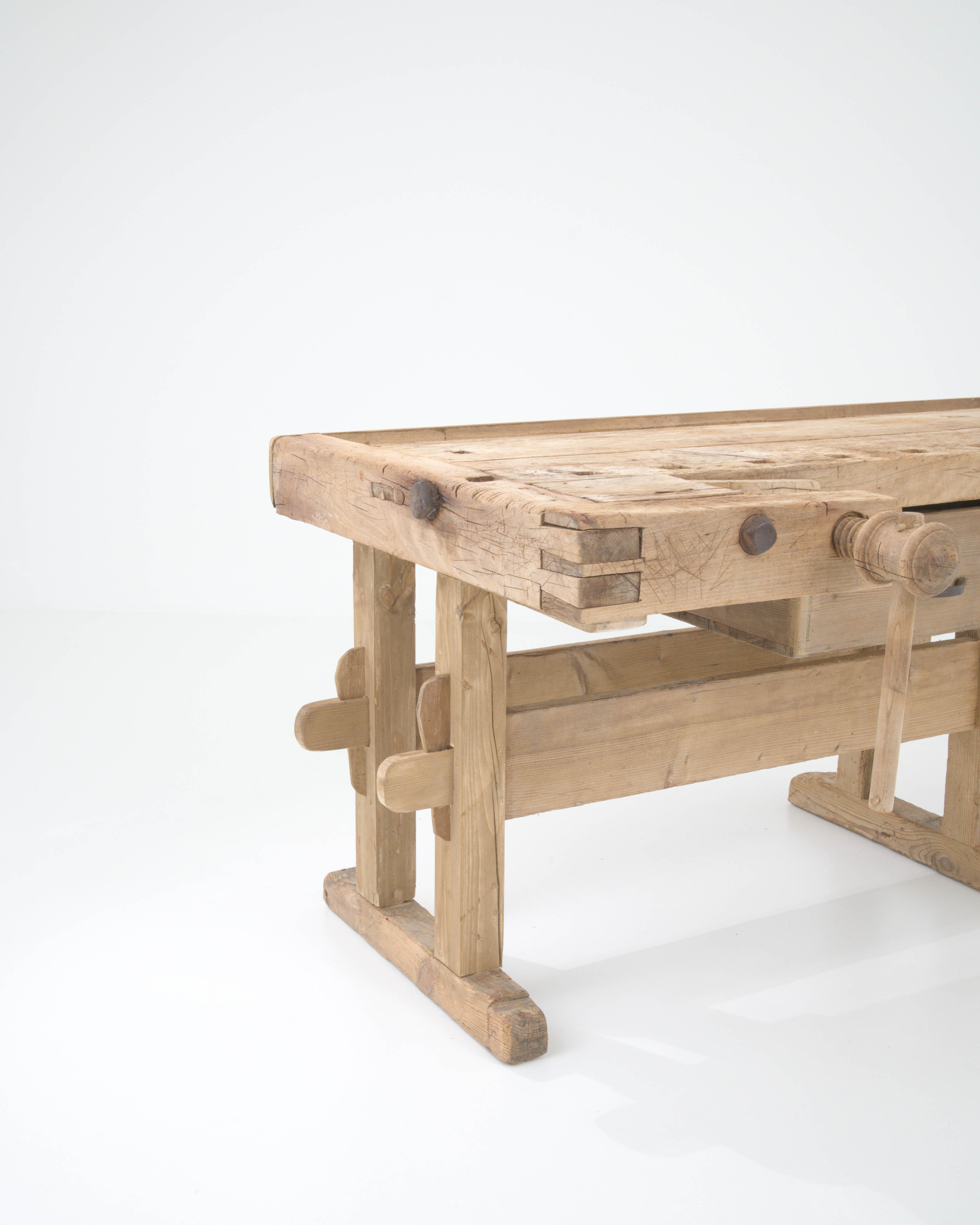 20th Century Belgian Wooden Work Table 4