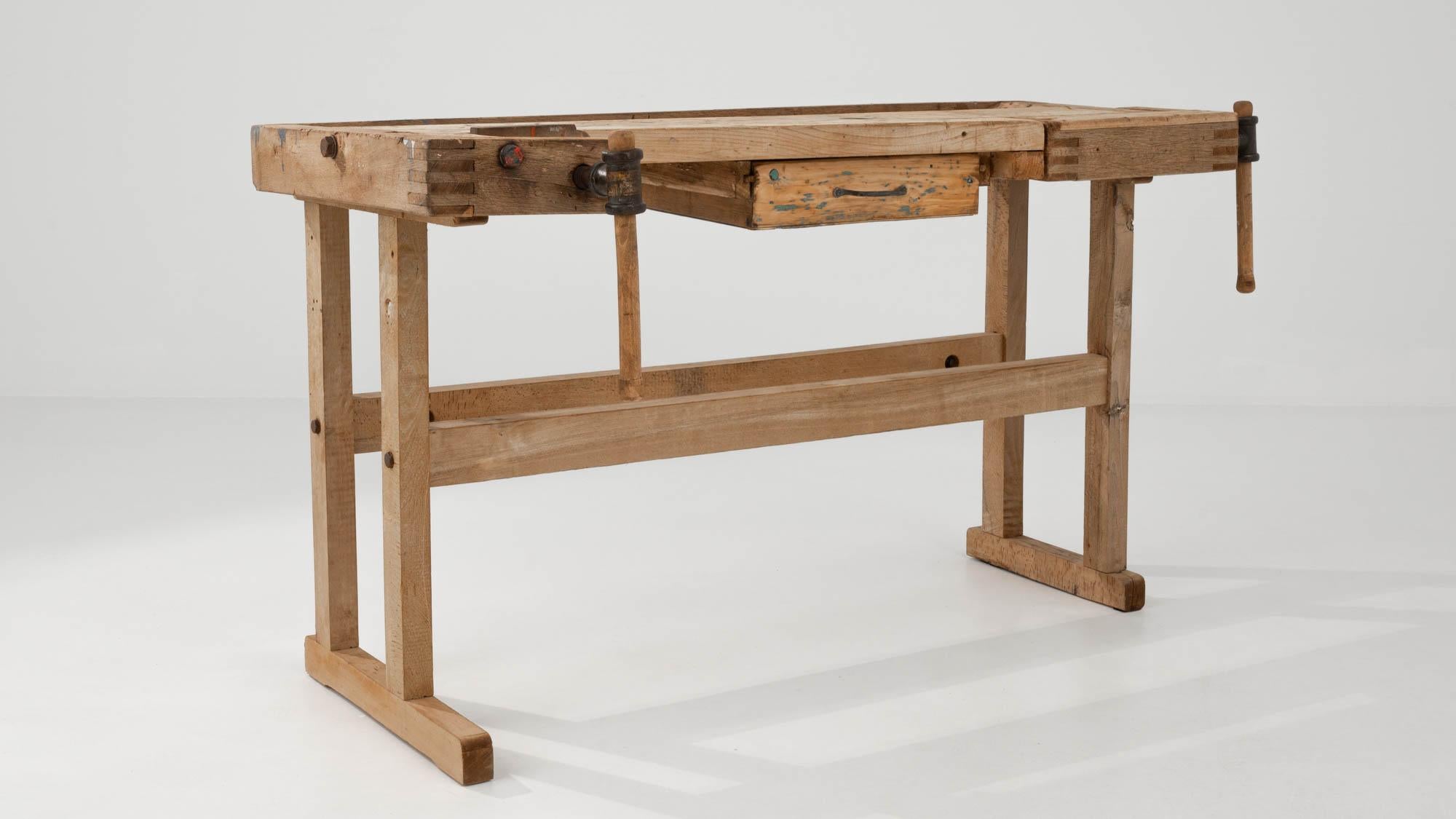 20th Century Belgian Wooden Work Table 5