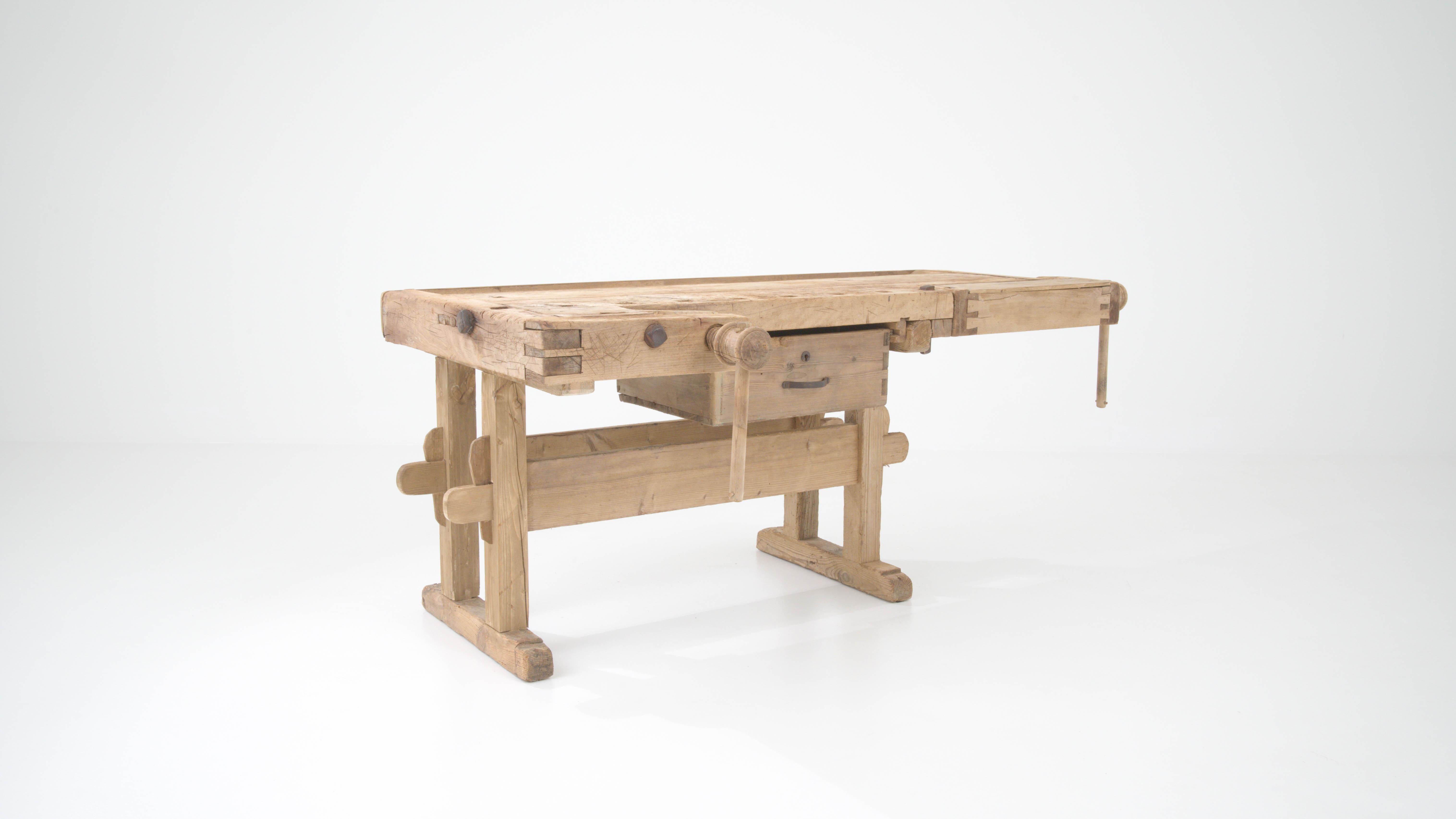 20th Century Belgian Wooden Work Table 5
