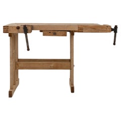 Used 20th Century Belgian Wooden Work Table