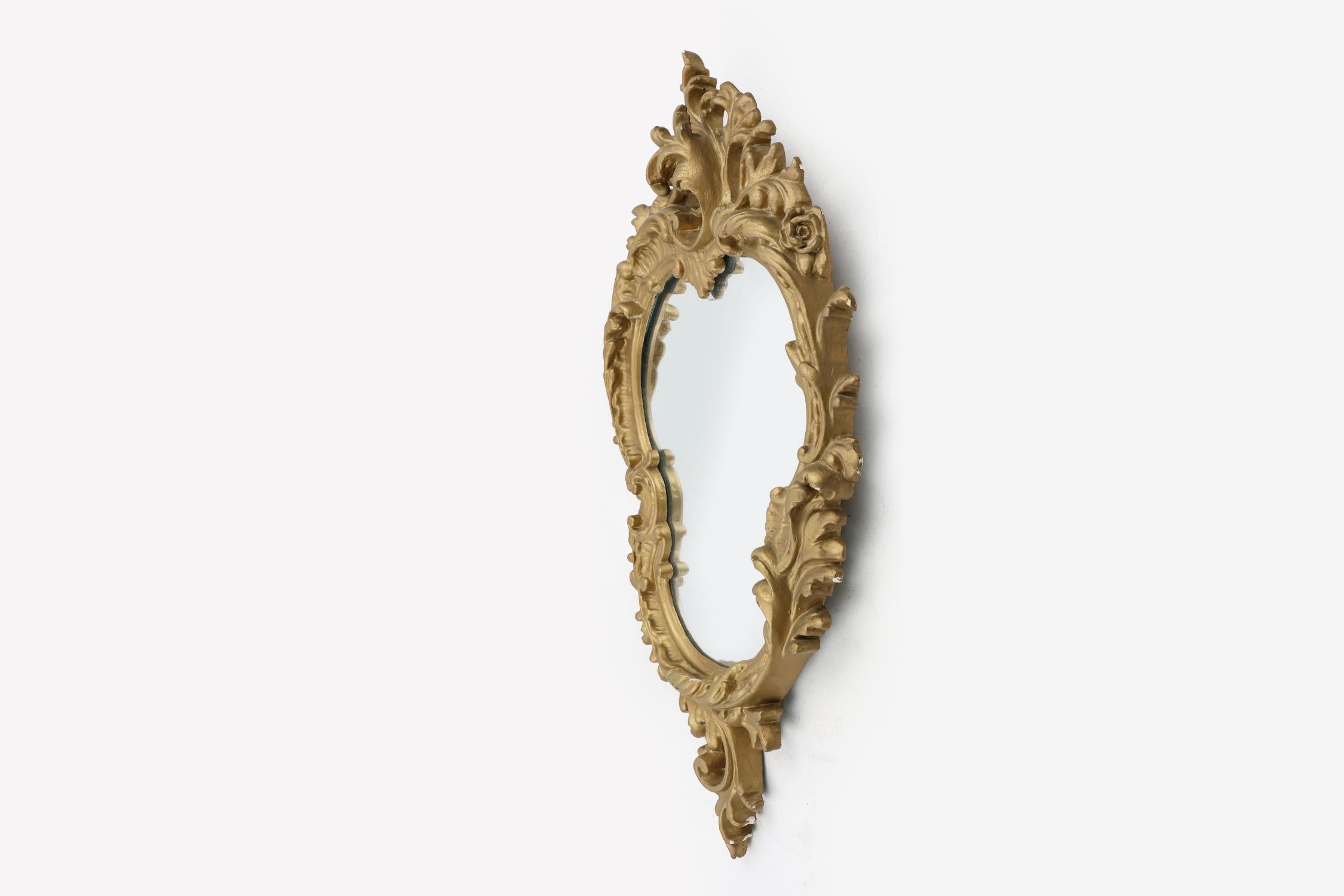 Belgian 20th Century Belgium gold framed mirror in Louis XV style For Sale