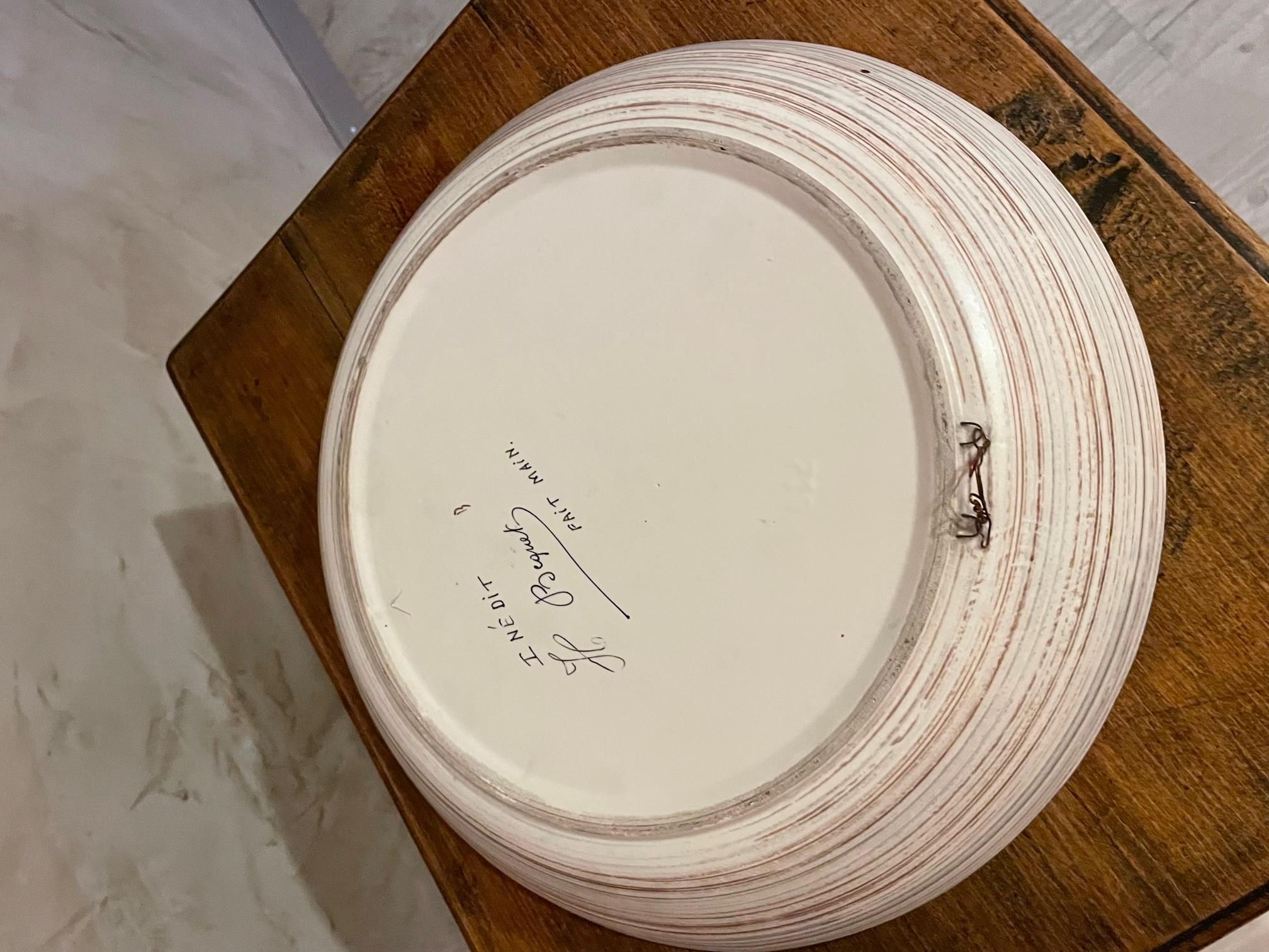 Piatto da portata in ceramica Henri Bequet, Belgio, anni '50 in vendita 1