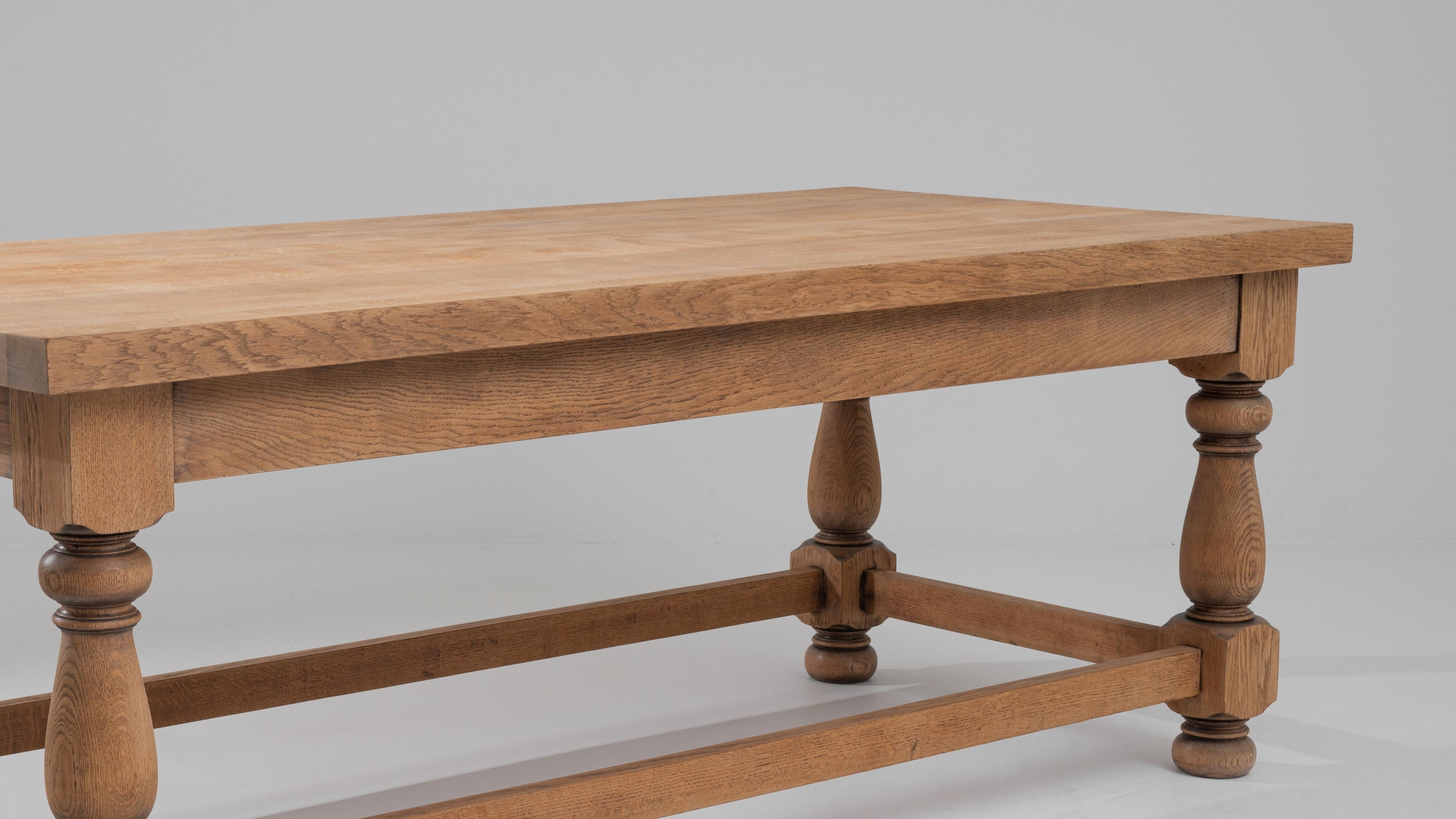 Belgian 20th Century Belgium Wooden Dining Table For Sale