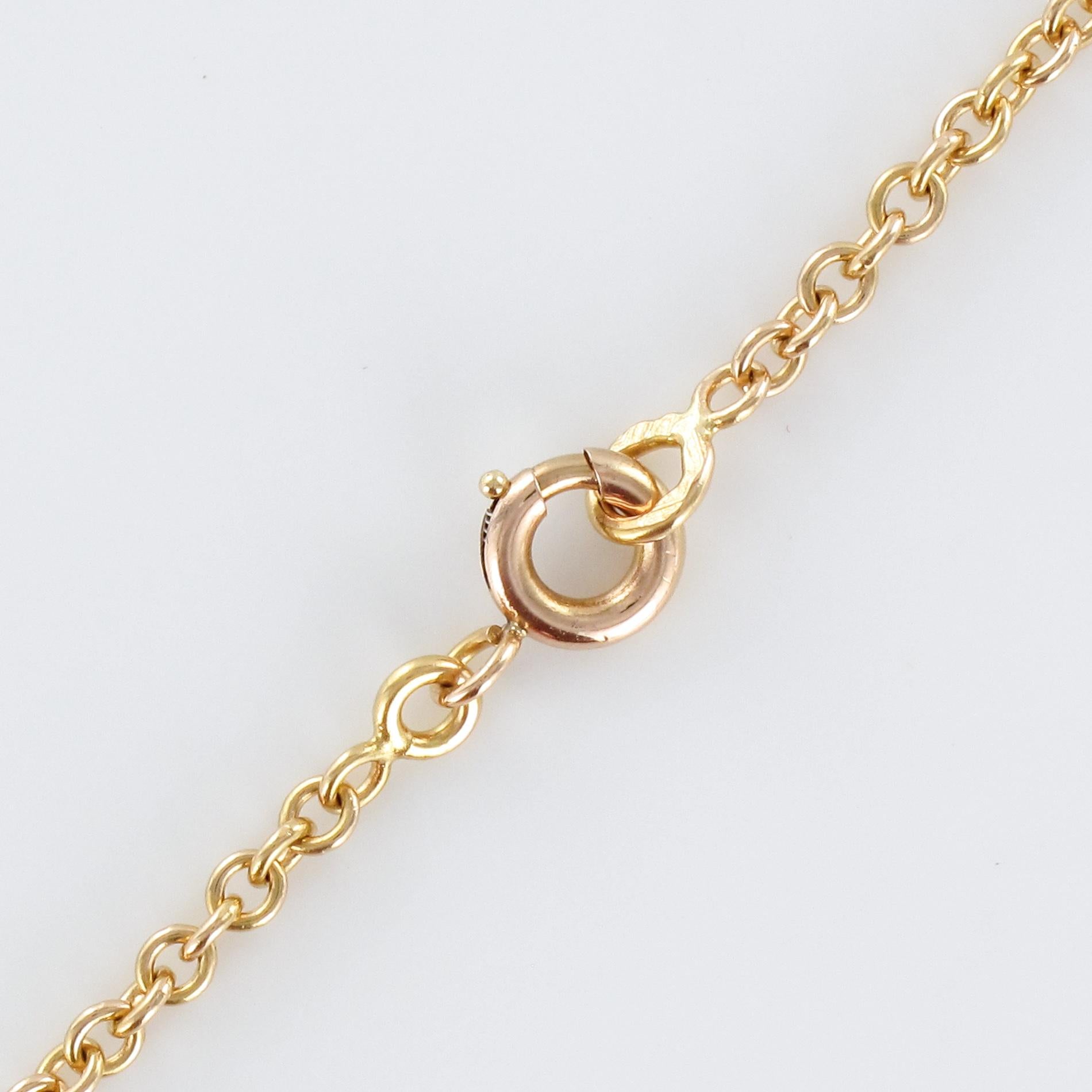 20th Century Belle Epoque Rose Gold Filigree Long Necklace 5