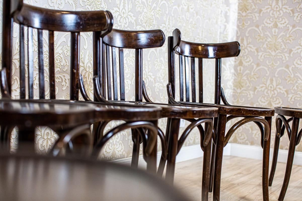20th-Century Bentwood Beech Chairs in the Thonet Type in Dark Brown 10